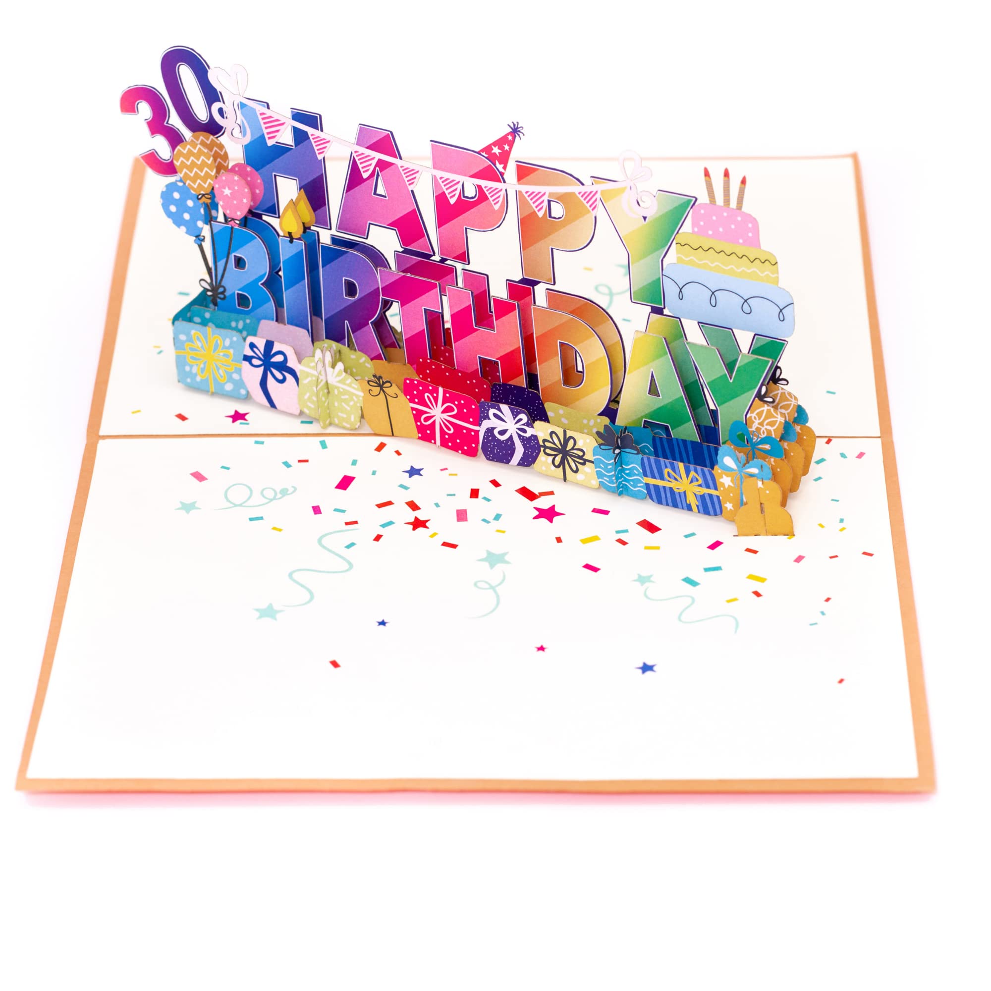30th Birthday Pop Up Card - 3D Greeting Card for Daughter, Son, Granddaughter, Niece, Nephew - Perfect 30th Birthday Gift for Women & Men - Great for Milestone Celebrations & Surprise Party Invitations