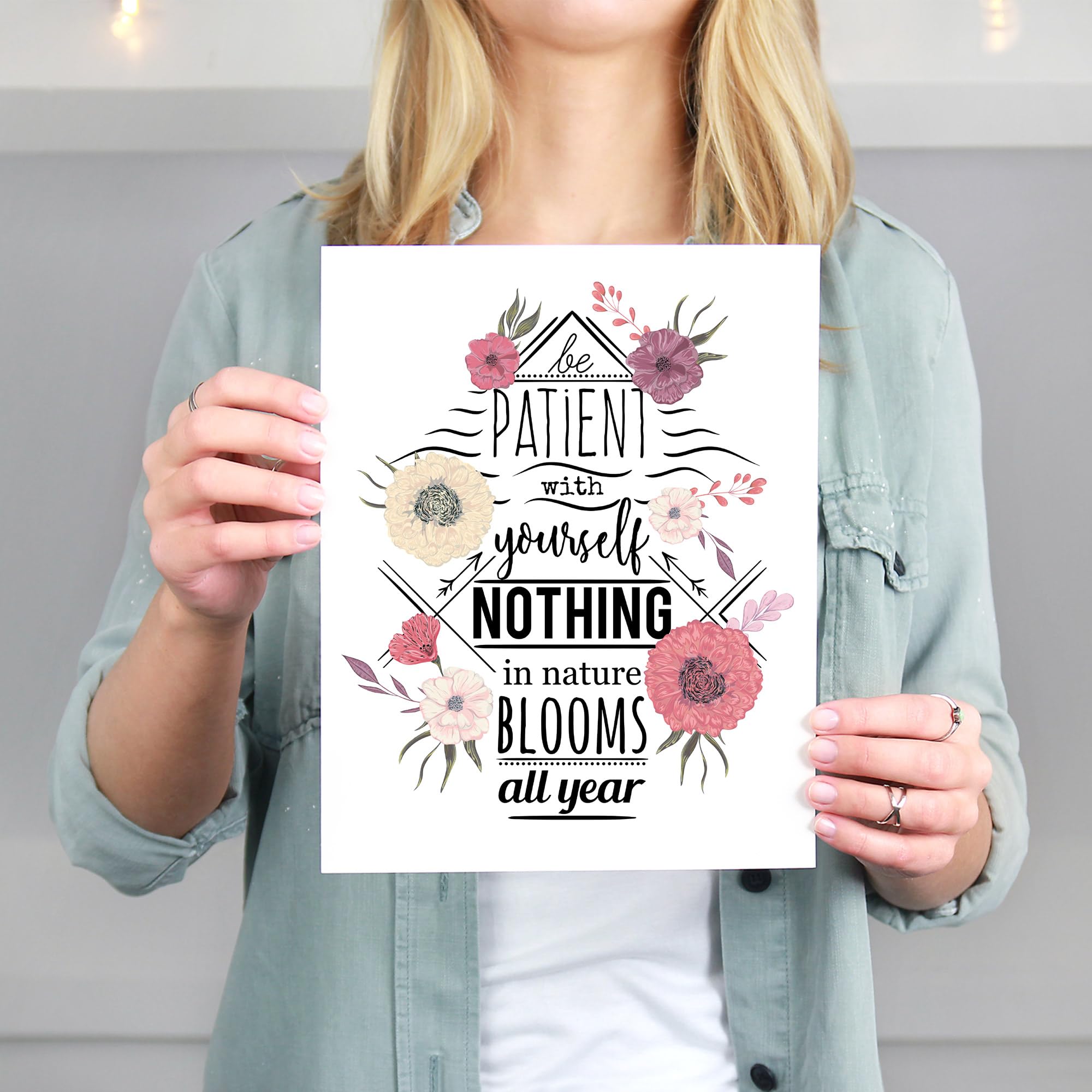 Inspirational Quote Art Print - Unframed 8x10 Motivational Wall Decor - Aesthetic Modern Wall Art for Home, Office & Living Room - Perfect for Bedroom, Study & Workspace Decor