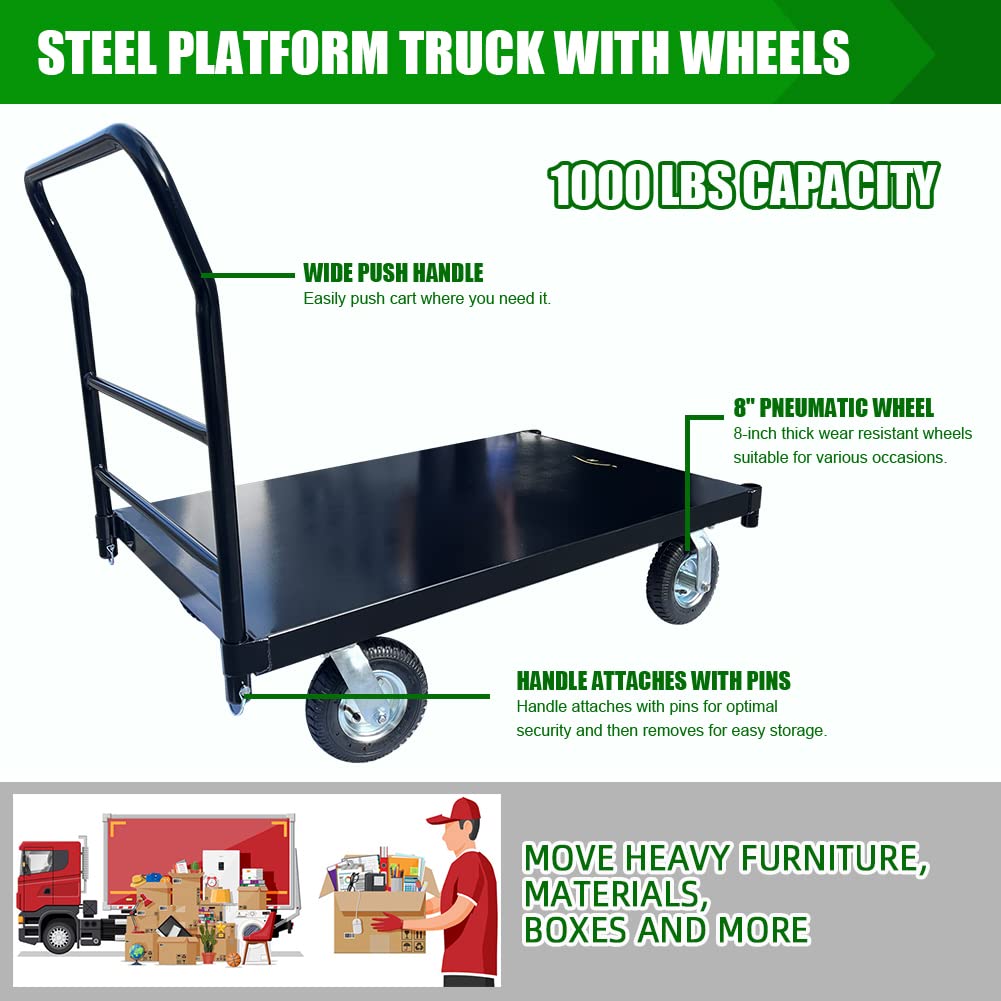 Heavy Duty Steel Platform Truck - 48