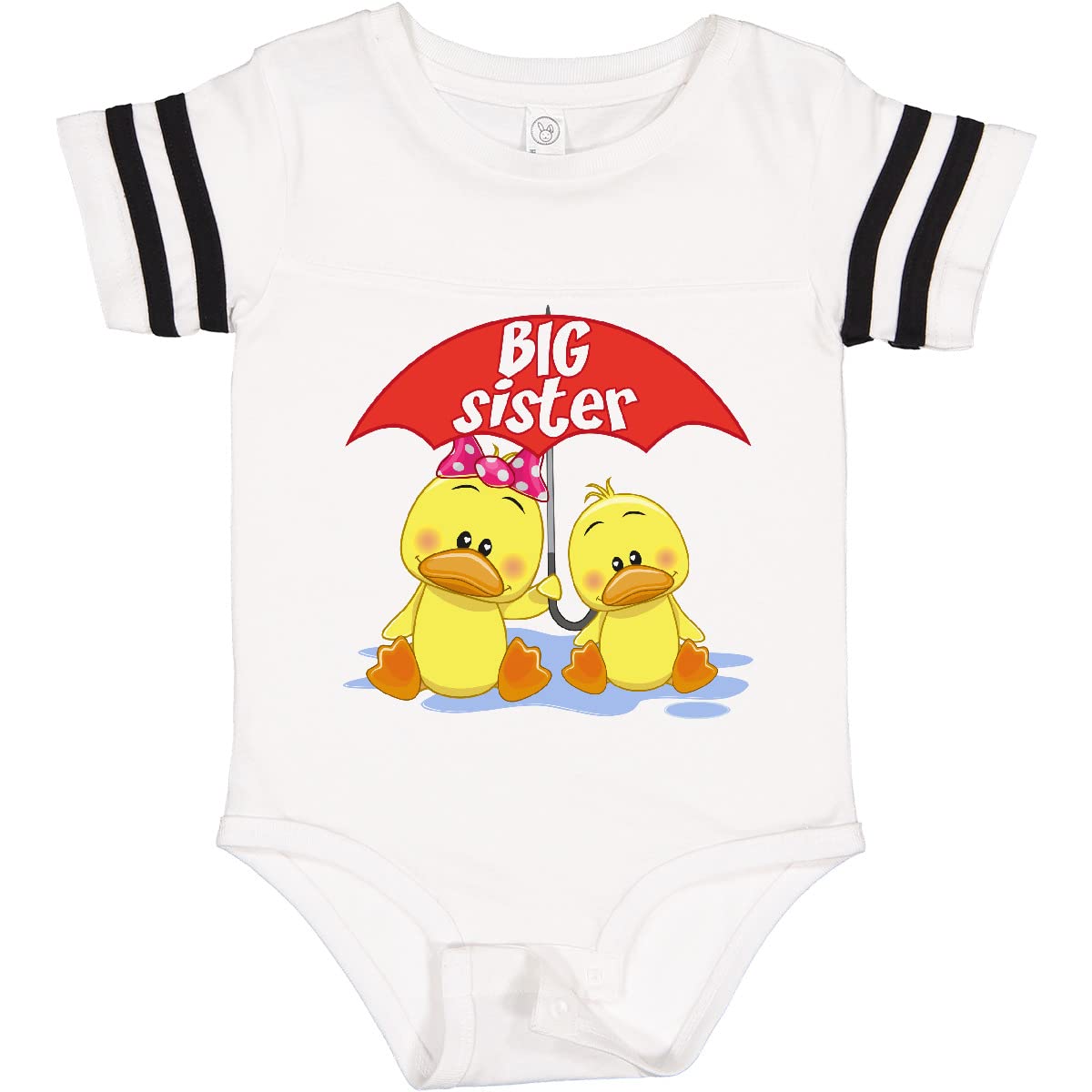 Inktastic Big Sister Duck Baby Bodysuit - Cute & Comfortable Infant Onesie for Newborns & Toddlers - Perfect for Sibling Announcement, Baby Shower Gifts & Family Photos