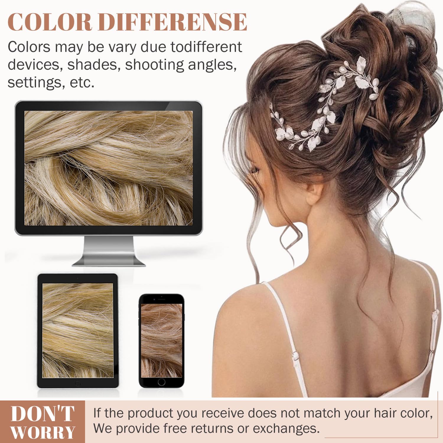 Messy Bun Hair Piece for Women - Synthetic Hair Extensions for Quick & Easy Updos - Perfect for Weddings, Parties & Everyday Styling