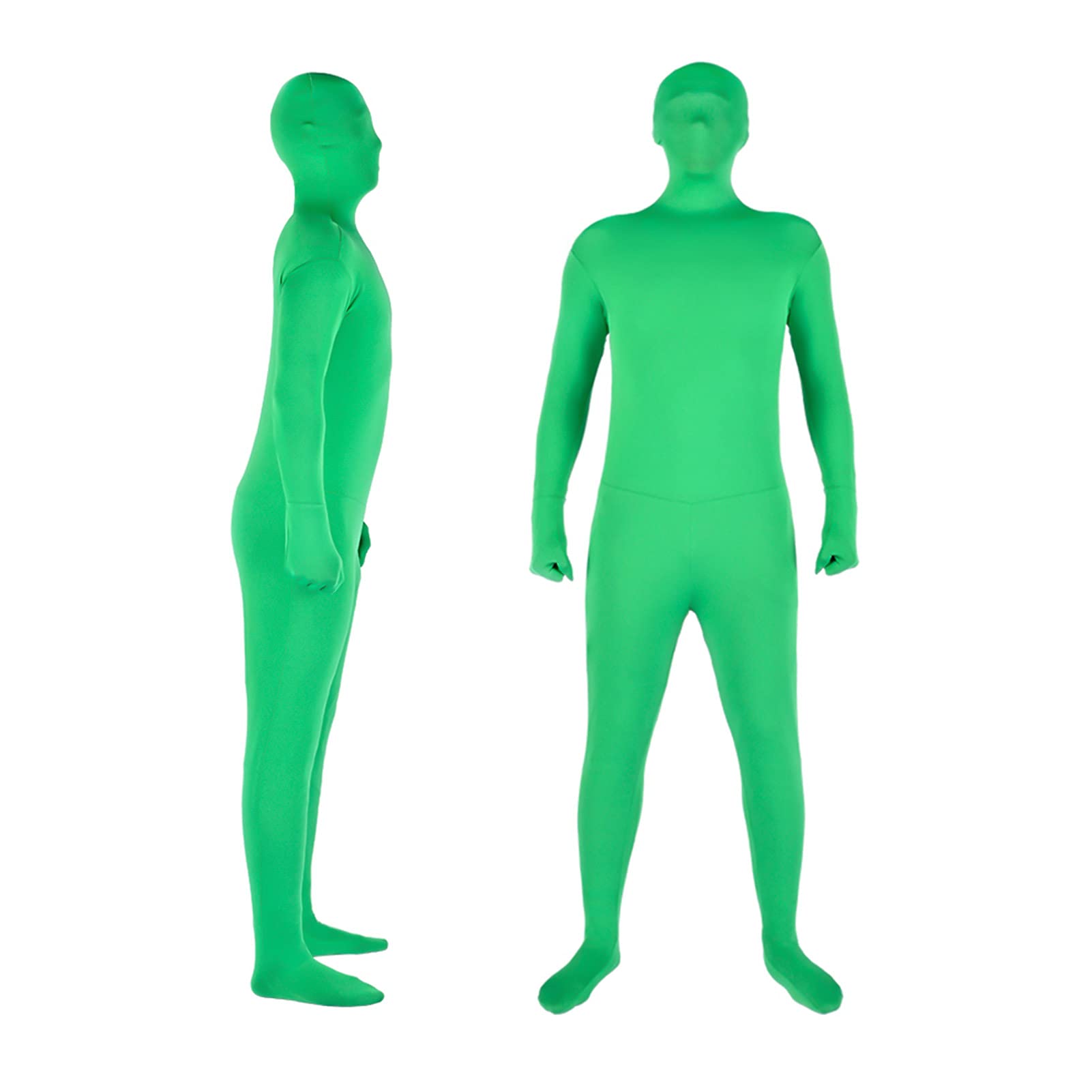 Andoer Full Body Chroma Key Green Screen Suit for Photography - Unisex Adult Green Screen Costume - Perfect for Video Production, Live Streaming & Virtual Backgrounds