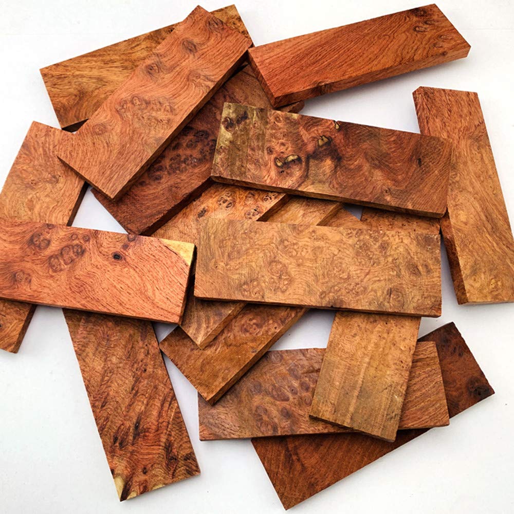 Premium Burma Burl Wood Knife Handle Scales - 4.72