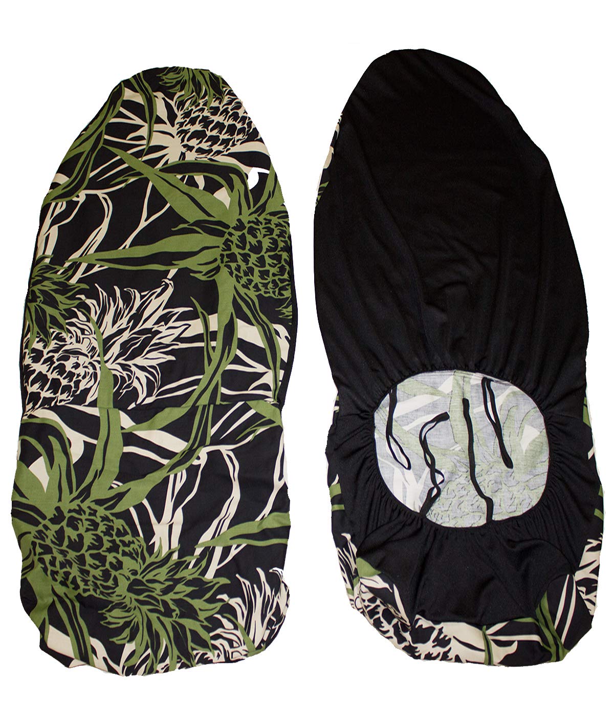 Hawaiian Pineapple Car Seat Covers - Set of 2 Front Bucket Seat Protectors, Breathable & Non-Slip (Yellow/Brown) - Made in Hawaii - Perfect for Beach Trips & Tropical Vacations