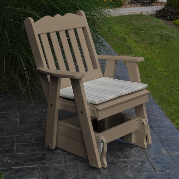 Premium A & L Furniture Poly Royal English Gliding Chair - Comfortable Rocking Recliner for Nursery, Living Room & Bedroom - Perfect for Breastfeeding, Relaxing & Home Decor