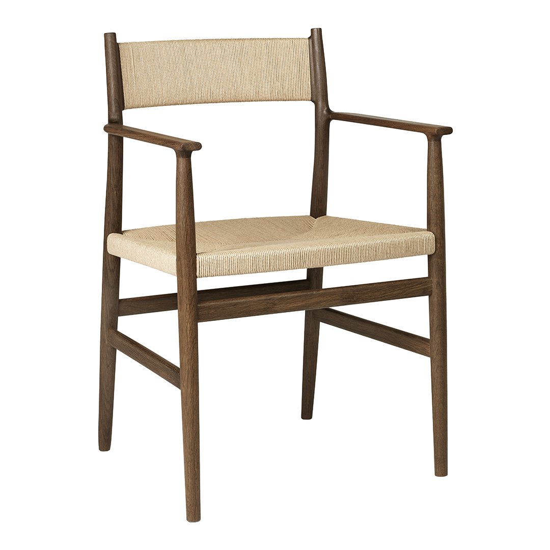 Arv Dining Armchair with Paper Cord Seat - Modern Woven Rattan Chair for Kitchen, Dining Room & Patio - Comfortable & Stylish Home Furniture