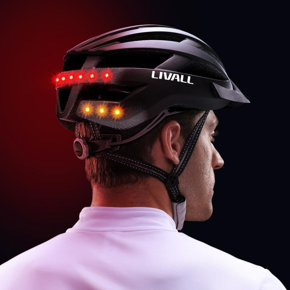 LIVALL MTI NEO Smart Bike Helmet for Adults - Bluetooth Built-in, LED Safety Lights, Crash Detection - Black/Red - Perfect for Road Cycling, Commuting & Urban Rides