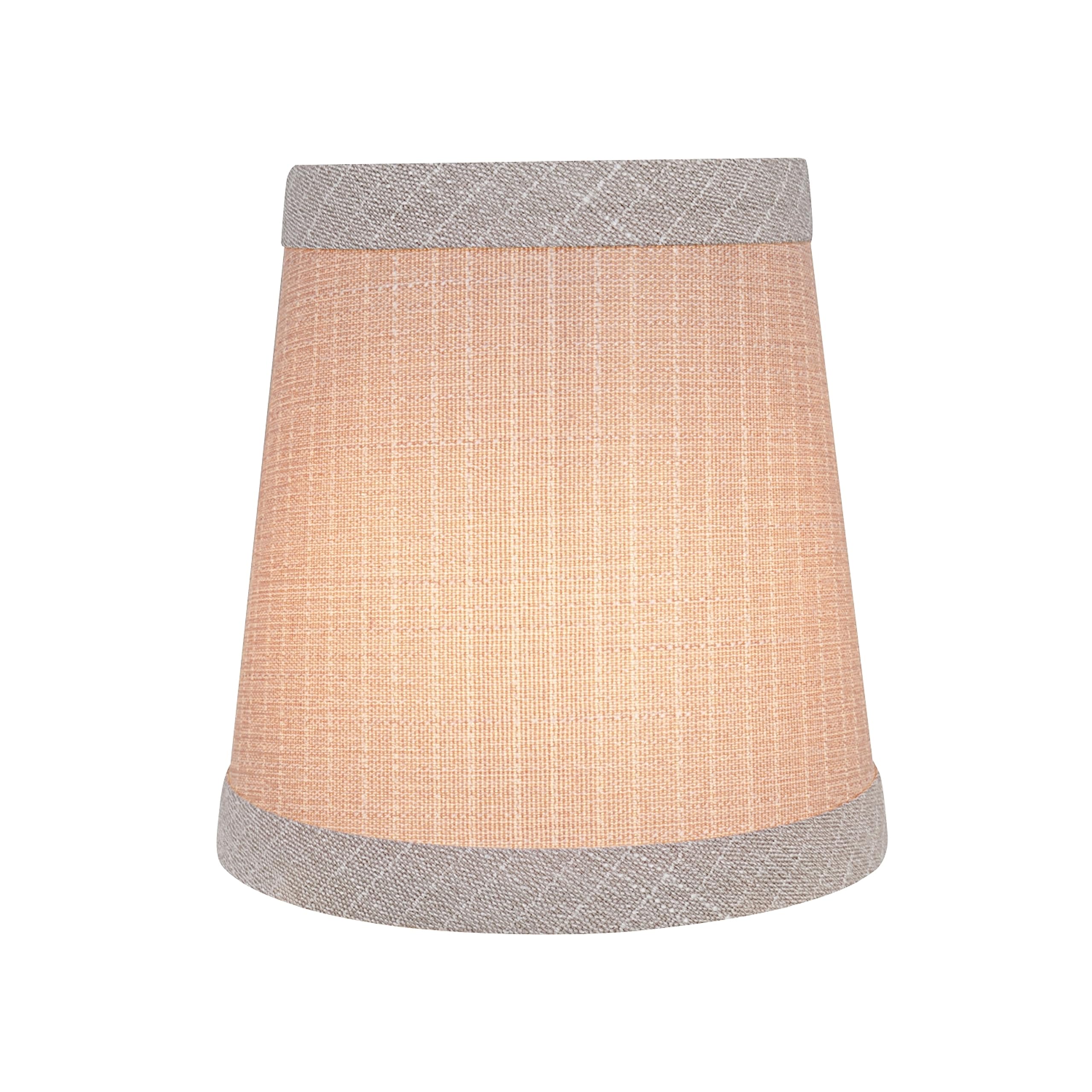 Aspen Creative 32721-2A Small Hardback Empire Shape Chandelier Clip-On Lamp Shade Set (2 Pack) - Transitional Grey Design, 4