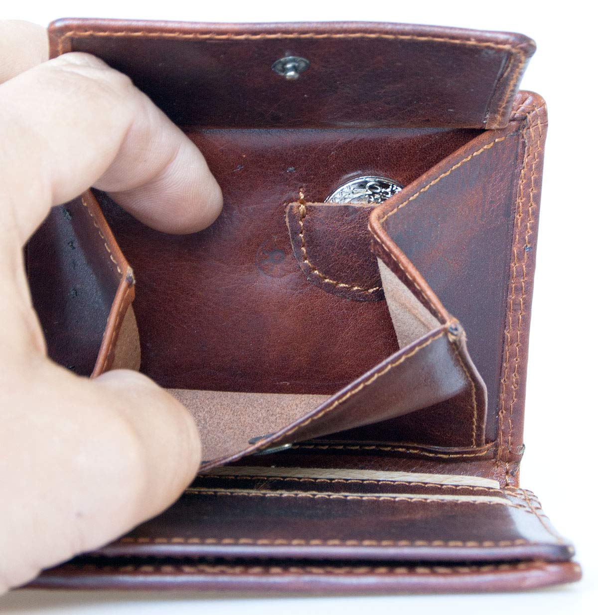 Men's Brown Glazed Genuine Leather RFID Blocking Wallet - Bullburry Premium Bifold Wallet for Men with Data Protection - Perfect for Everyday Carry, Travel & Gift Giving