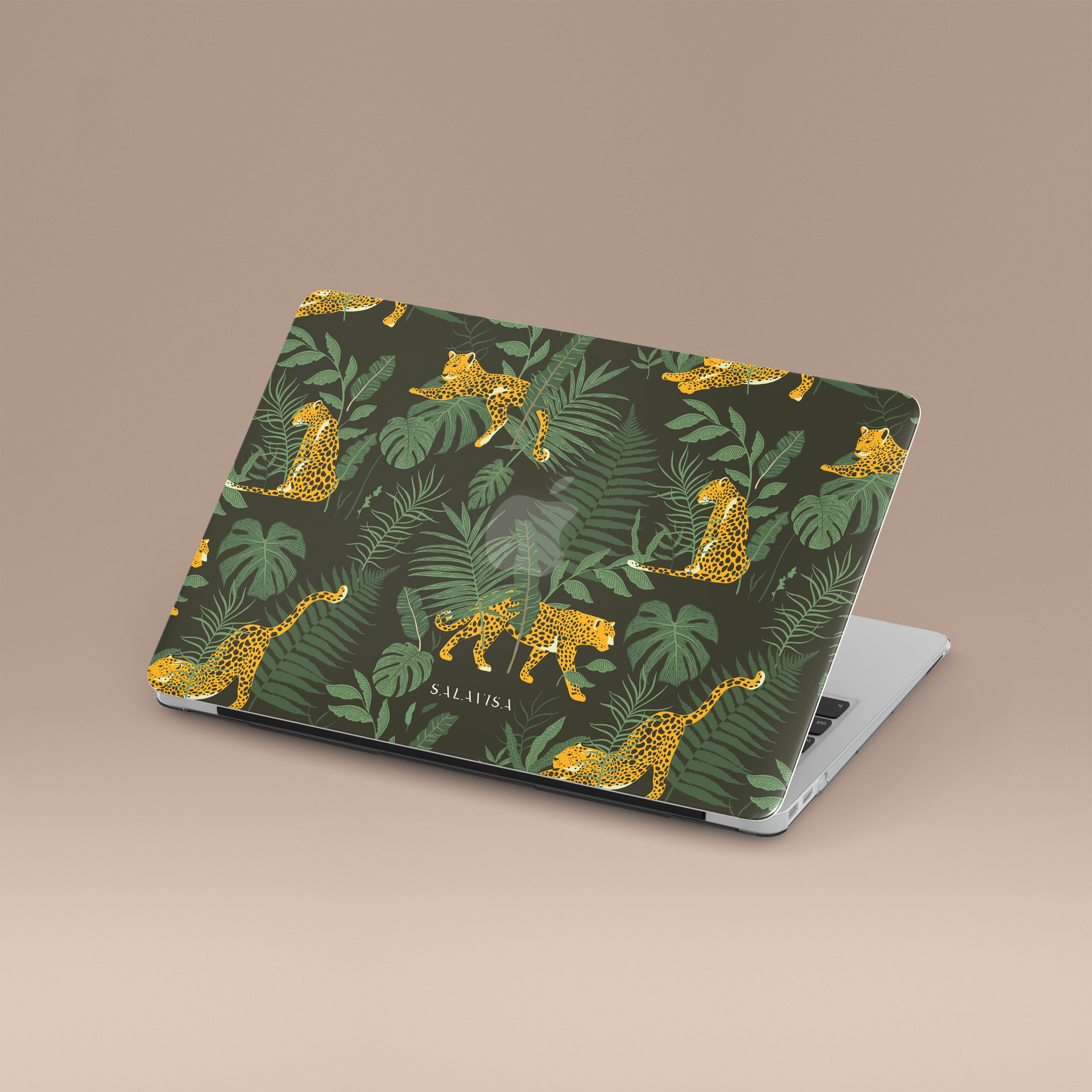 Premium Green Cheetah Print MacBook Pro/Air Protective Case - Durable Slim Fit Cover for 13/15/16 Inch Laptops - Perfect for Work, Travel & School Accessories