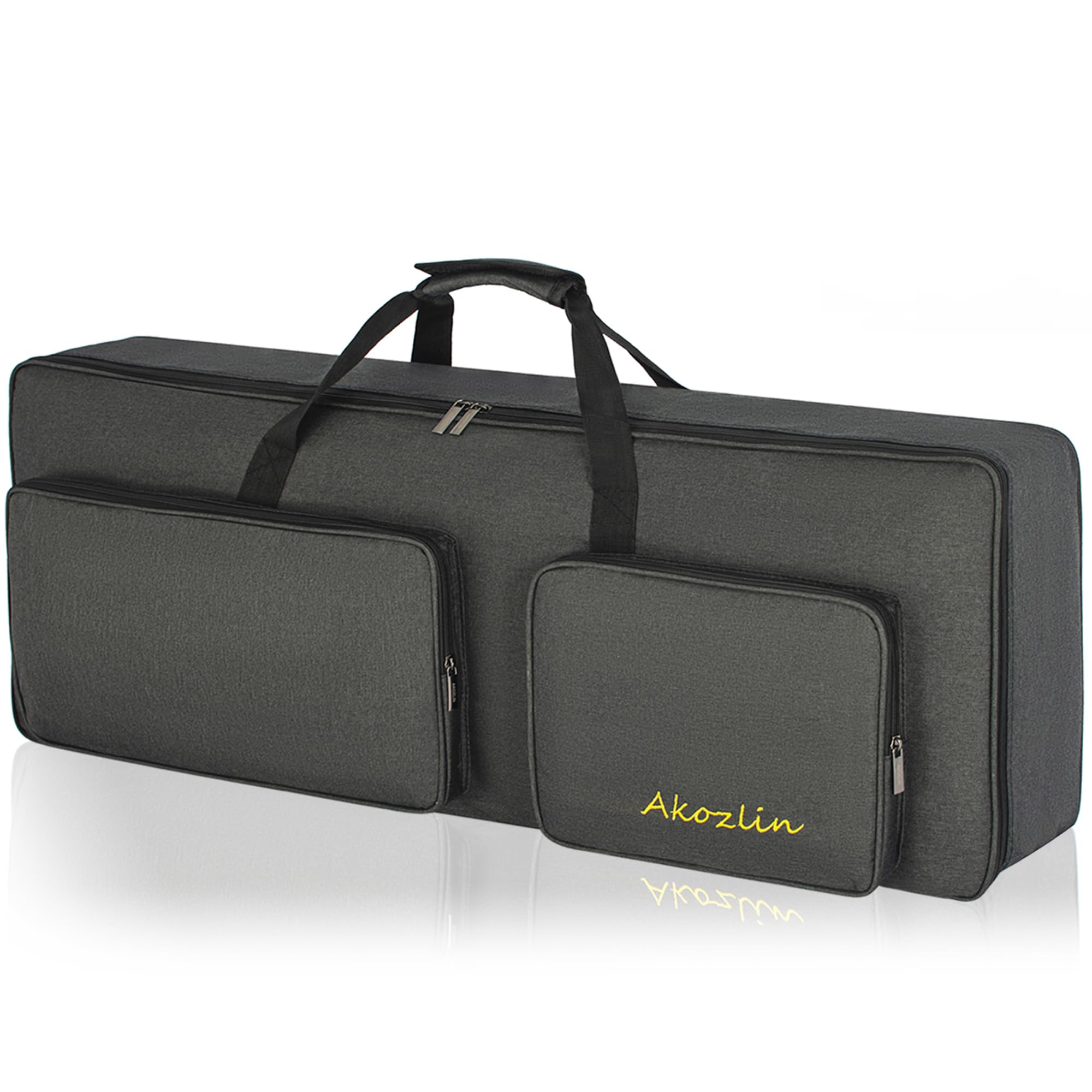 AKOZLIN 49-Key Padded Keyboard Gig Bag - Portable Electric Piano Case for 49/54-Key Keyboards (36.6