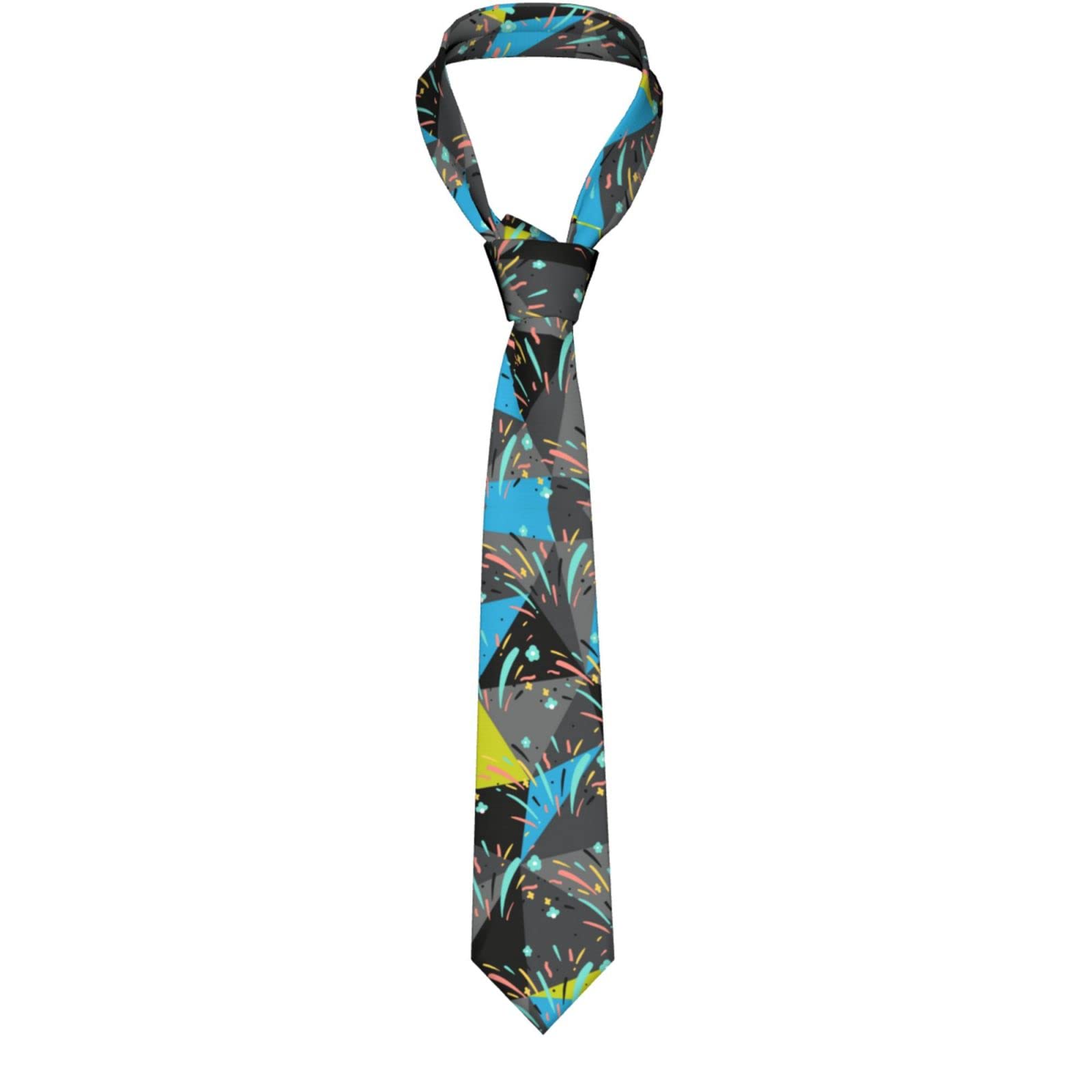 Easter Colored Ribbons Men's Necktie - Polyester Smooth Dress Tie for Boys & Men - Perfect for Suits, Weddings, and Office Decor