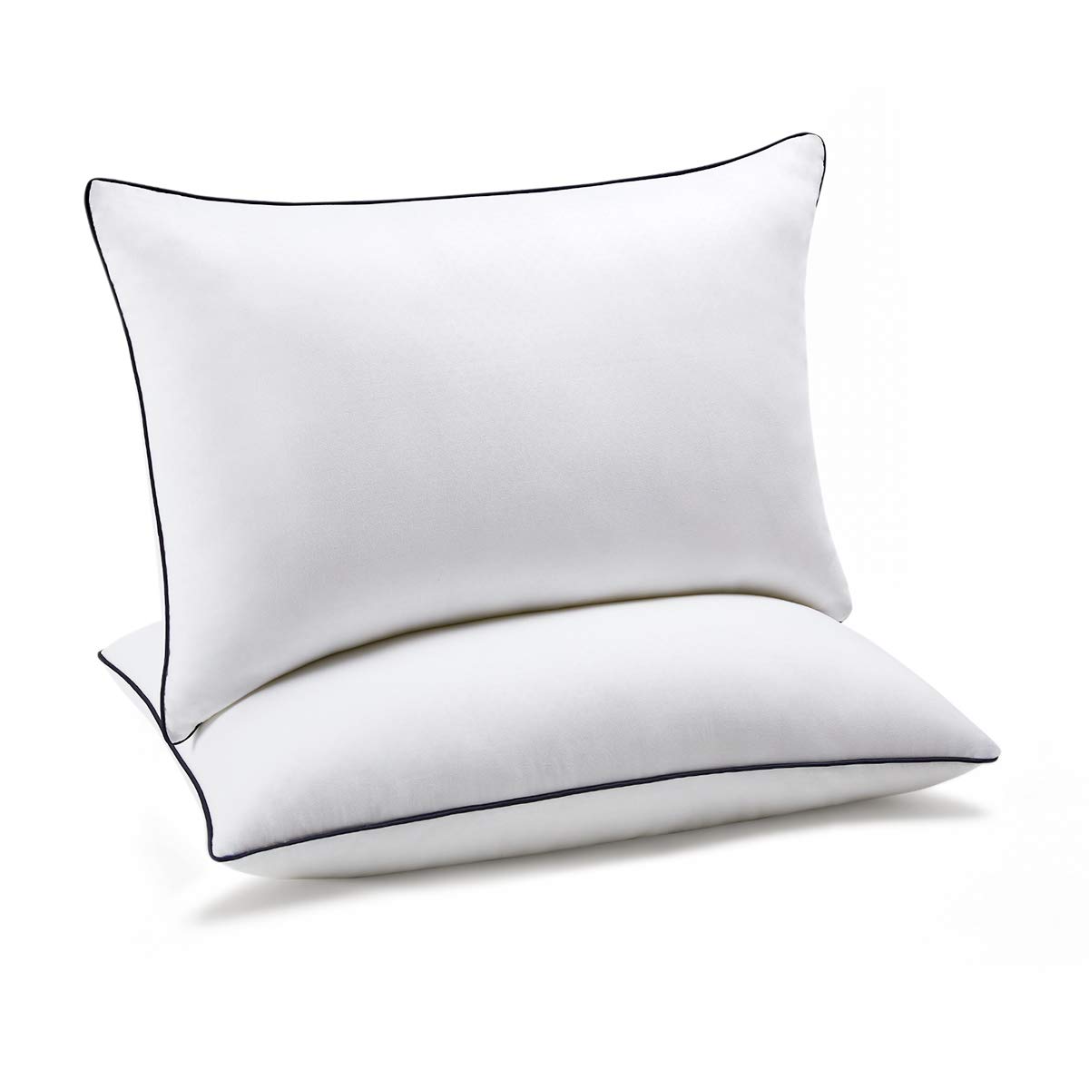 2 Pack King Size Cooling Bed Pillows - Super Soft Down Alternative Plush Fiber Fill, Luxury Gel Pillow Set for Side, Back & Stomach Sleepers | Perfect for Hot Sleepers & Allergy Relief
