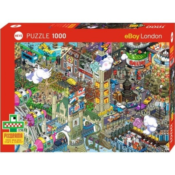 Heye eBoy Pixarama 1000 Piece Jigsaw Puzzle - London Quest | Premium Art Puzzle for Adults & Teens | Perfect for Family Game Night & Home Decor