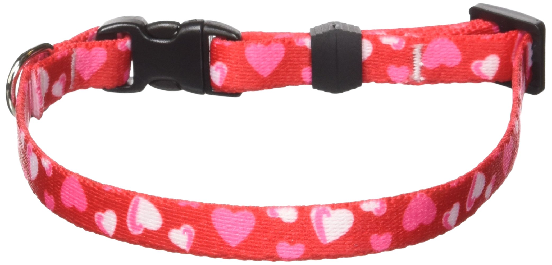 Red Hearts Dog Collar - Adjustable 8