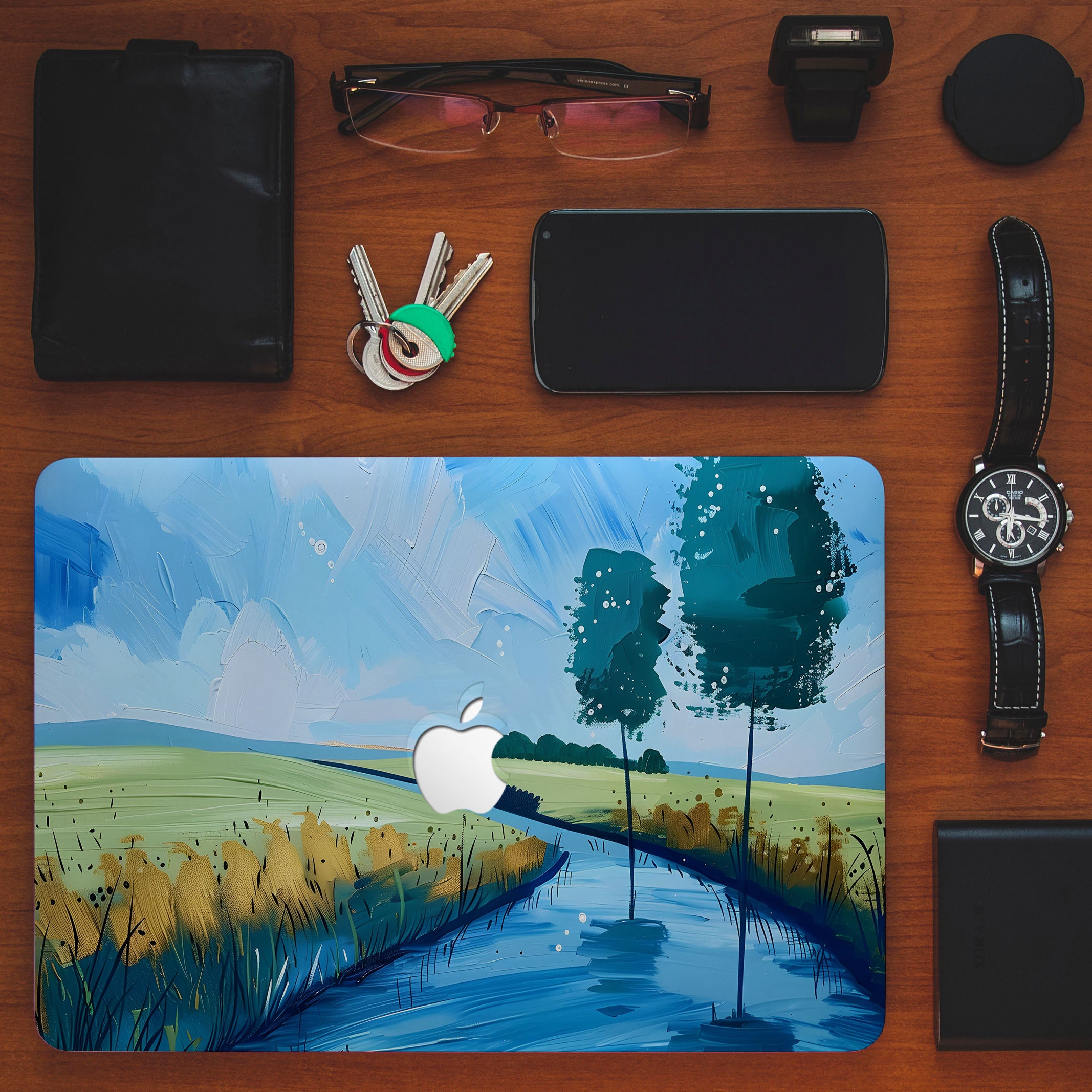 Premium MacBook Case with Abstract Painting Design - Durable Protective Cover for MacBook Air & Pro - Perfect for Work, Travel & Daily Use