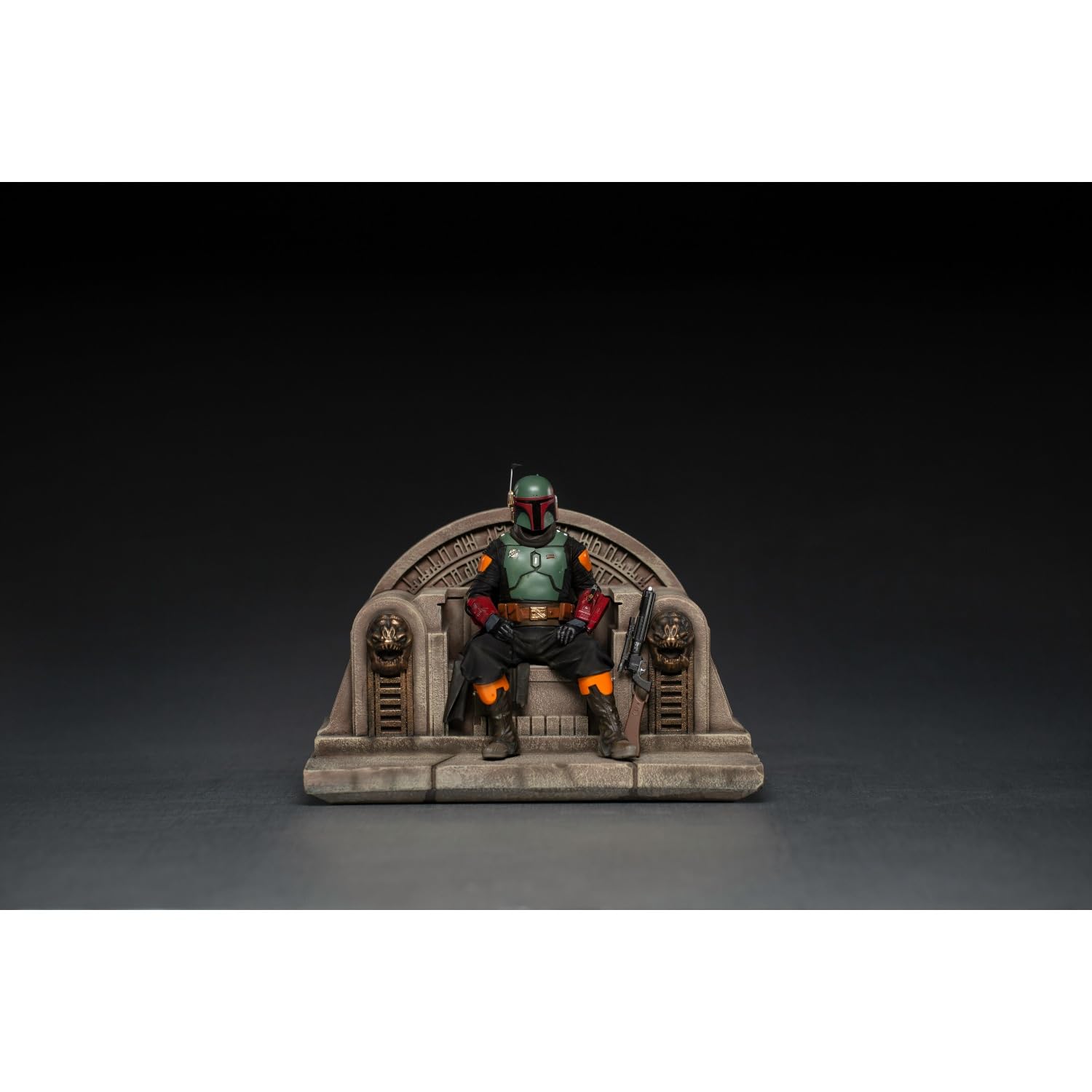 Iron Studios 1:10 Scale Boba Fett on Throne Statue - The Mandalorian Collectible Figure for Display & Home Decor