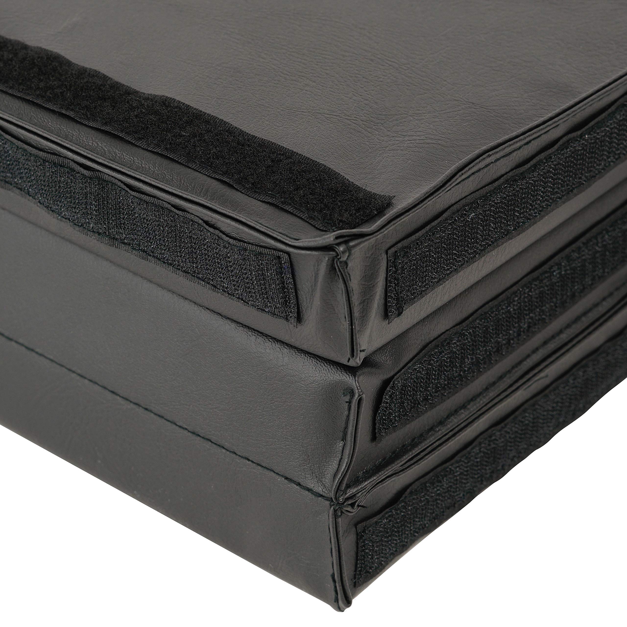 Sunny Health & Fitness Tri-Folding & Puzzle Exercise Mats - Extra Thick, Durable, Non-Slip, Water-Resistant Cushioning for Home Gym, Yoga, MMA, Gymnastics, Cardio & Core Workouts | Perfect for Home Workouts, Studio Training & Fitness Recovery