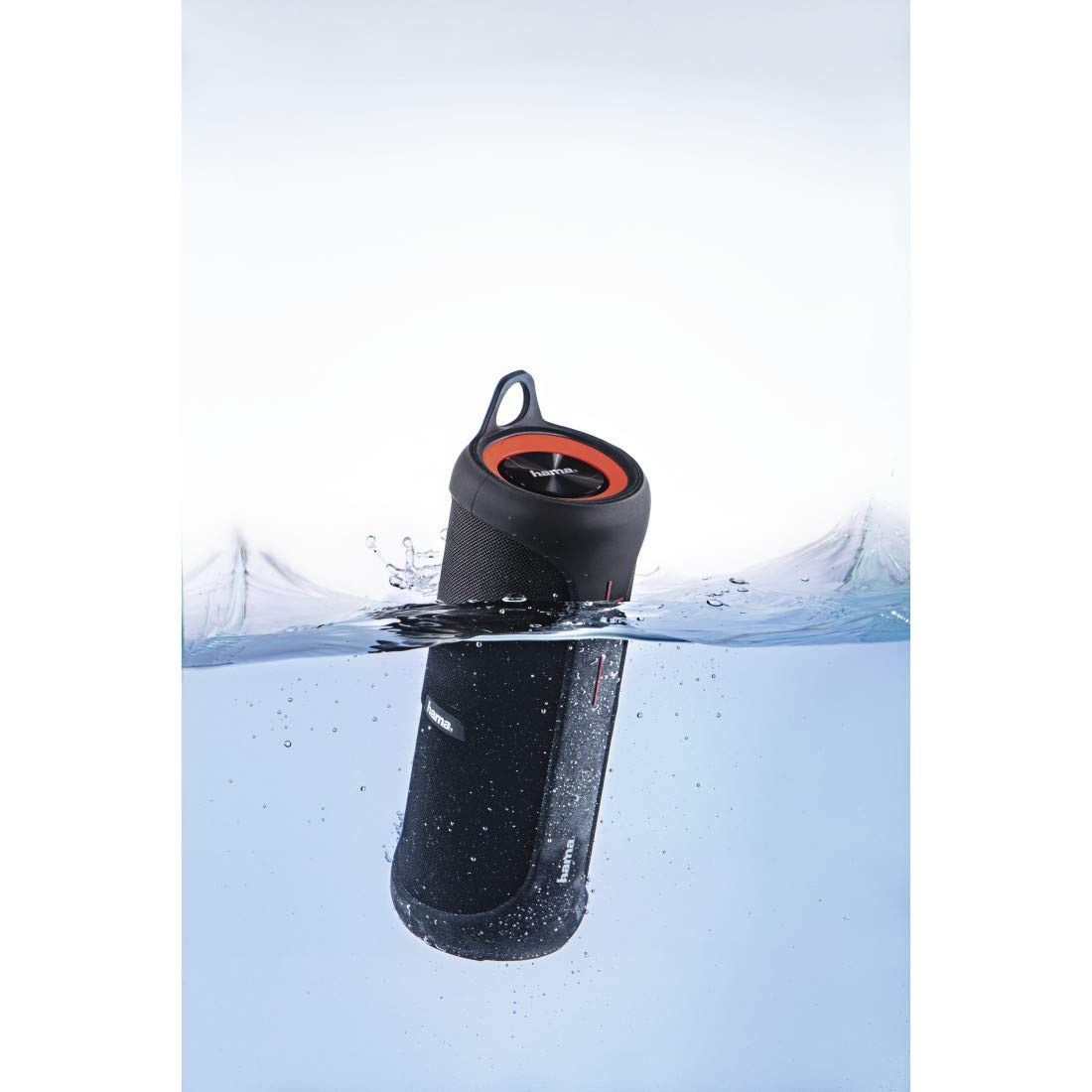 Hama Soundcup-D 20W Portable Bluetooth Speaker - Wireless Stereo Speaker with 20W Power, IPX7 Waterproof & Shockproof, 100-2000Hz Frequency, 4Ω Impedance (Black) - Perfect for Outdoor, Beach, Camping, Travel, Home, Poolside, Backyard BBQs, Hiking, Gym, Shower & Office Use - Best Gift for Music Lovers - Ideal for Parties, Workouts, and Relaxation - Great for Pool Parties, Beach Getaways, Camping Trips, Home Entertainment & Outdoor Adventures