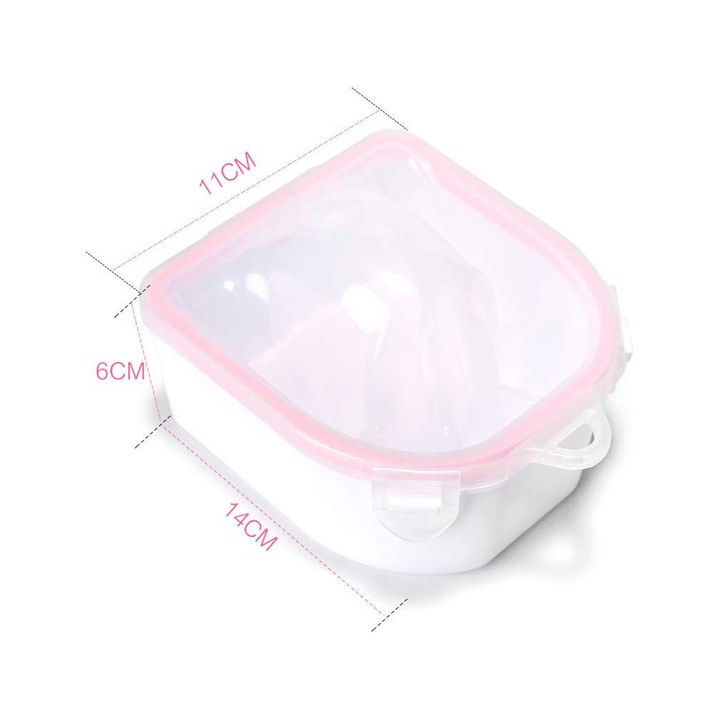 Double Layer Nail Soaking Bowl - Professional Manicure & Pedicure Soak Tray for Nail Polish Removal | Spa Quality Nail Care Tool (Blue) | Perfect for Home Salon, Nail Art & DIY Manicure Treatments