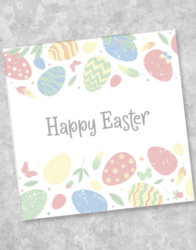Easter Egg Beverage Napkins - 44 Count Disposable Party Napkins for Easter Brunch, Spring Celebrations & Holiday Gatherings