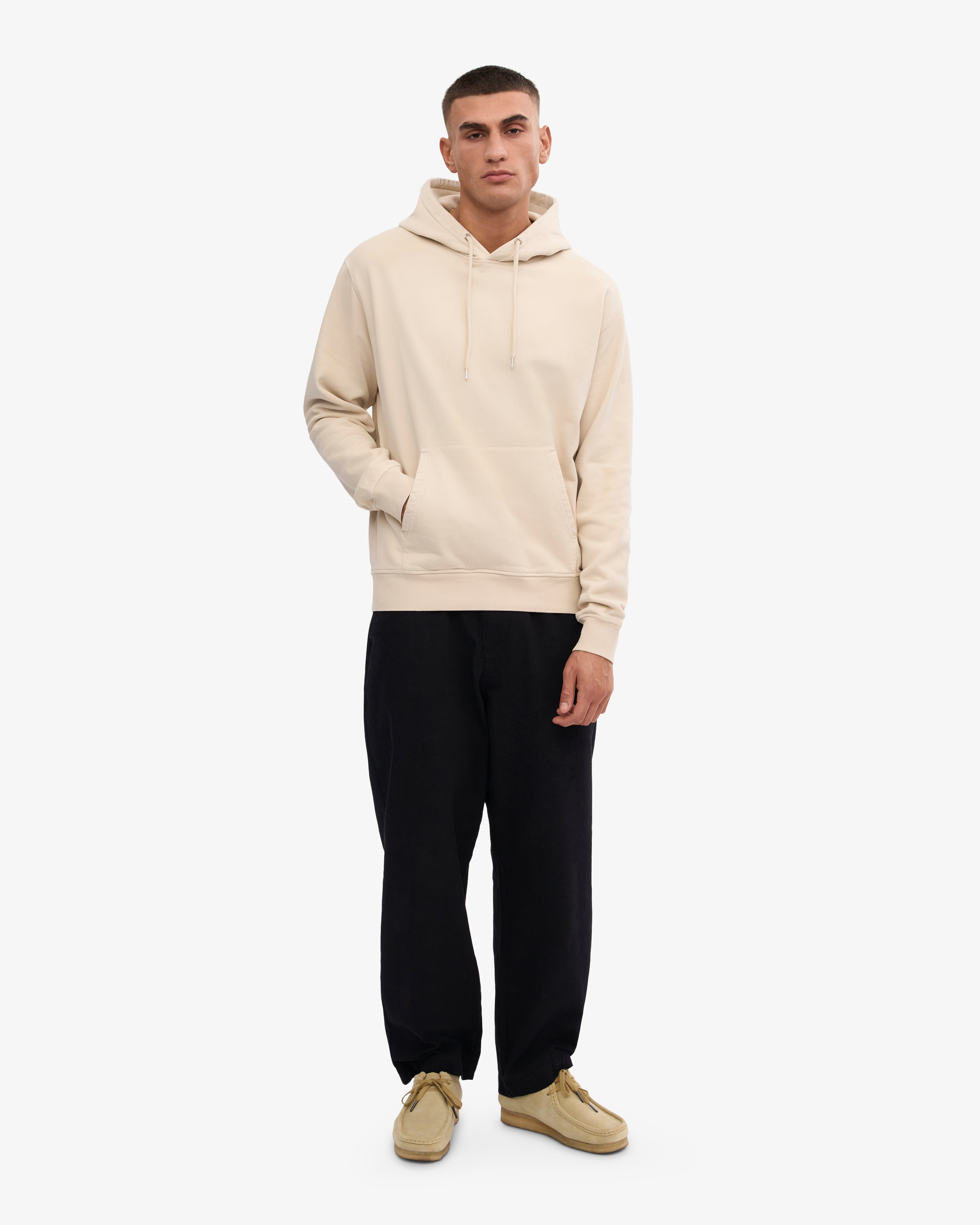 Classic Organic Cotton Hooded Sweatshirt - Ivory White | Soft & Comfortable Pullover for Men & Women | Perfect for Casual Wear, Loungewear & Outdoor Activities