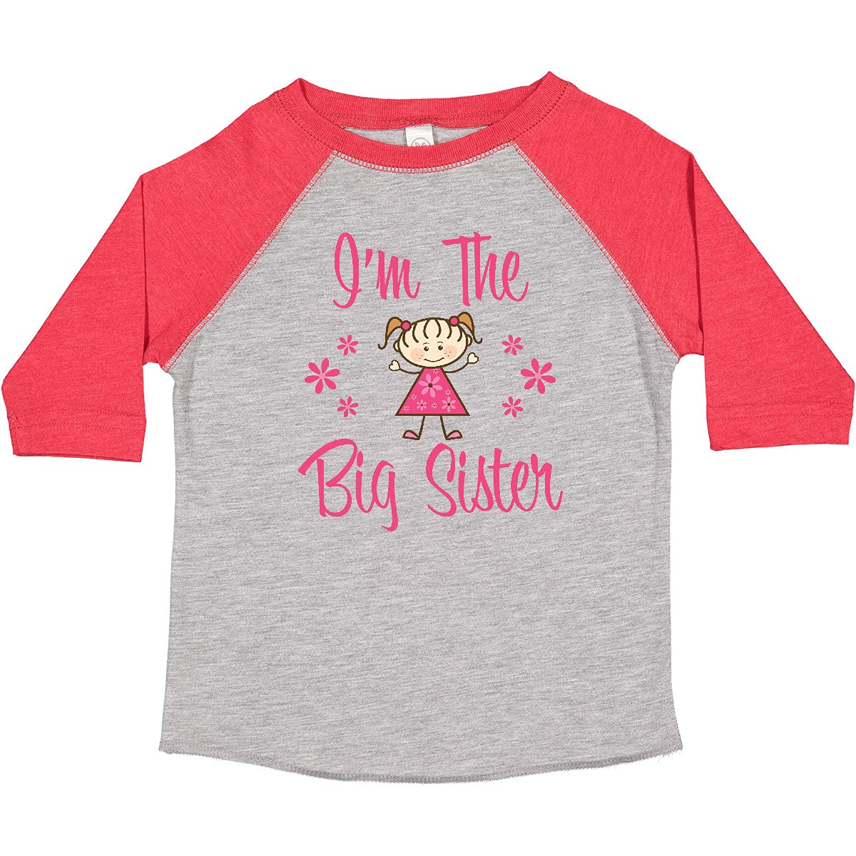 Inktastic Big Sister Toddler T-Shirt - Cute Sibling Matching Outfit for Toddler Girls - Perfect for Family Photos, Birthday Gifts & Sister Bonding Moments