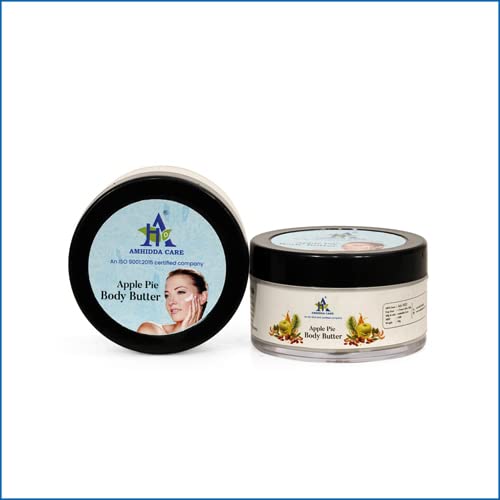 AMHIDDA CARE Apple Pie Body Butter - 50g Moisturizing Cream for Dry Skin | Hand & Body Lotion with Natural Ingredients | Perfect for Winter Care & Gift Giving