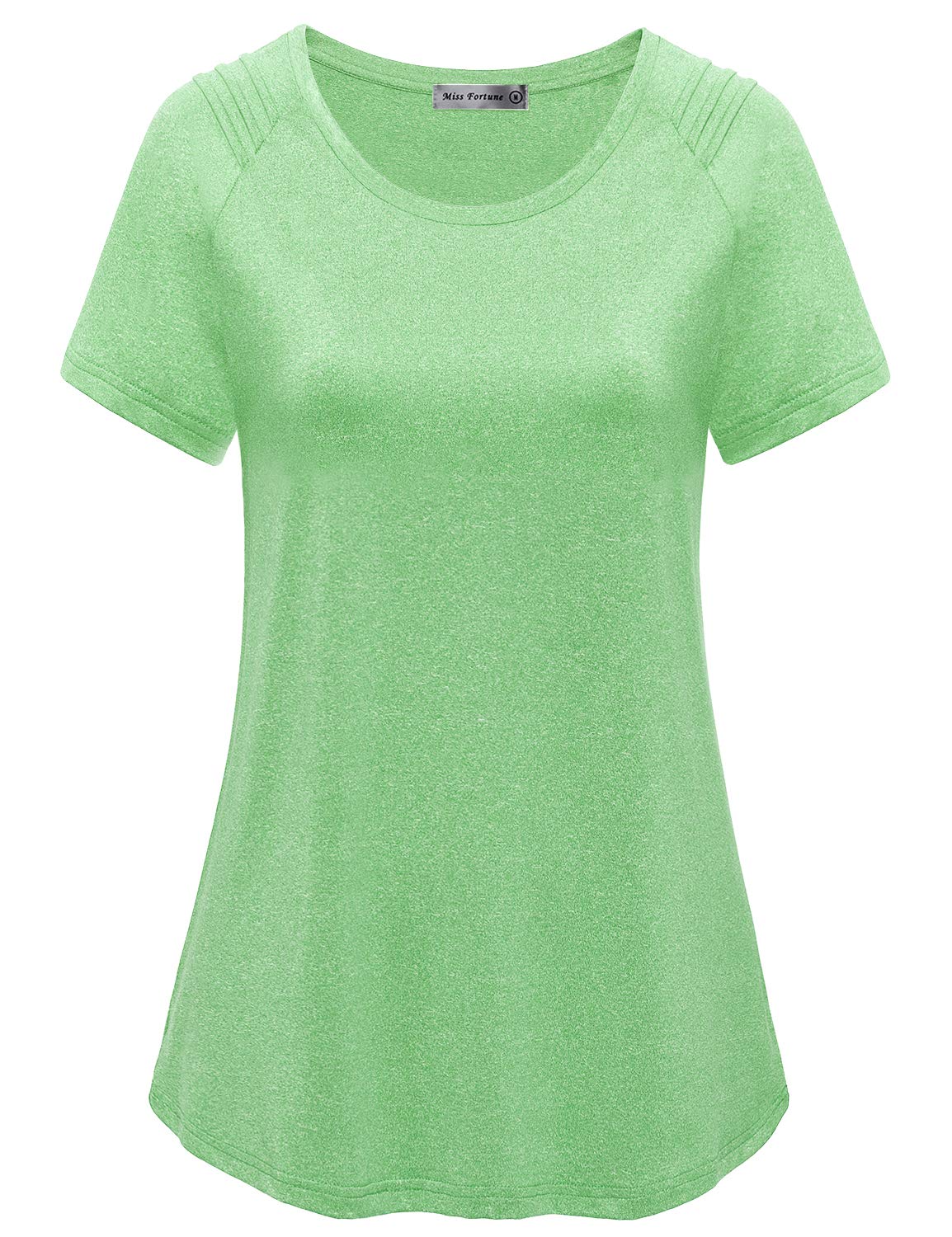 MISS FORTUNE Women's Quick Dry Yoga Top - Breathable Workout Shirt for Yoga, Gym & Running - Moisture Wicking Fitness Apparel for Active Women