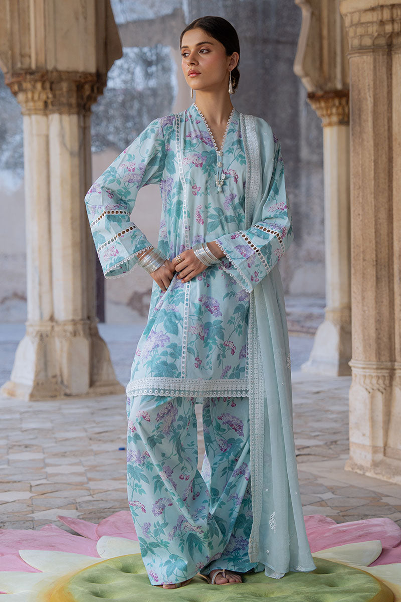 Stylish MINT GLAMOUR 3-Piece Printed Lawn Suit Set for Women | Breathable Summer Outfit | Perfect for Casual Wear, Parties & Special Occasions
