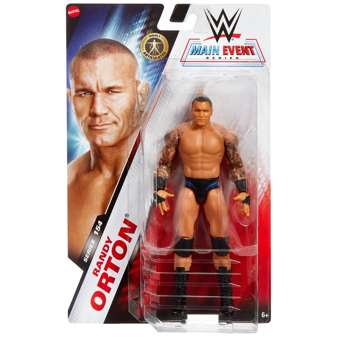 Randy Orton WWE Action Figure - Collectible Wrestling Toy for WWE Main Event 154 - Perfect for Fans, Collectors, and Play Battles