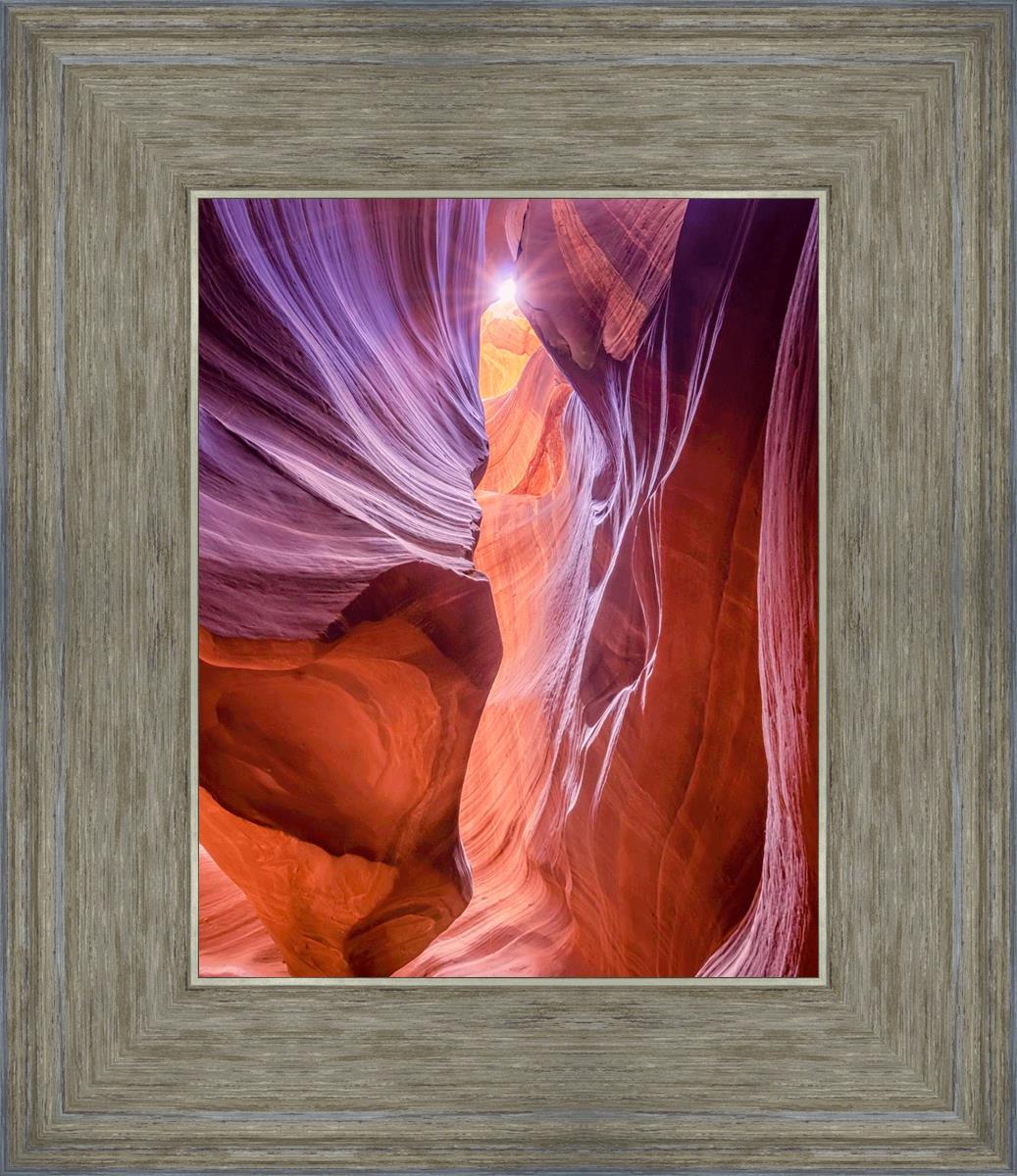 Antelope Canyon Sunburst Wall Art - Stunning Desert Landscape Photography Print for Home & Office Decor | Perfect for Living Room, Bedroom, or Gift