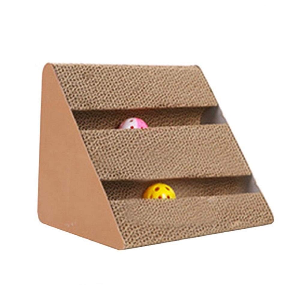 D-Shaped Cat Scratching Board - Corrugated Cardboard Claw Grinding Mat for Cats | Nail Trimmer & Scratch Deterrent | Perfect for Home, Office & Travel (1-Pack)