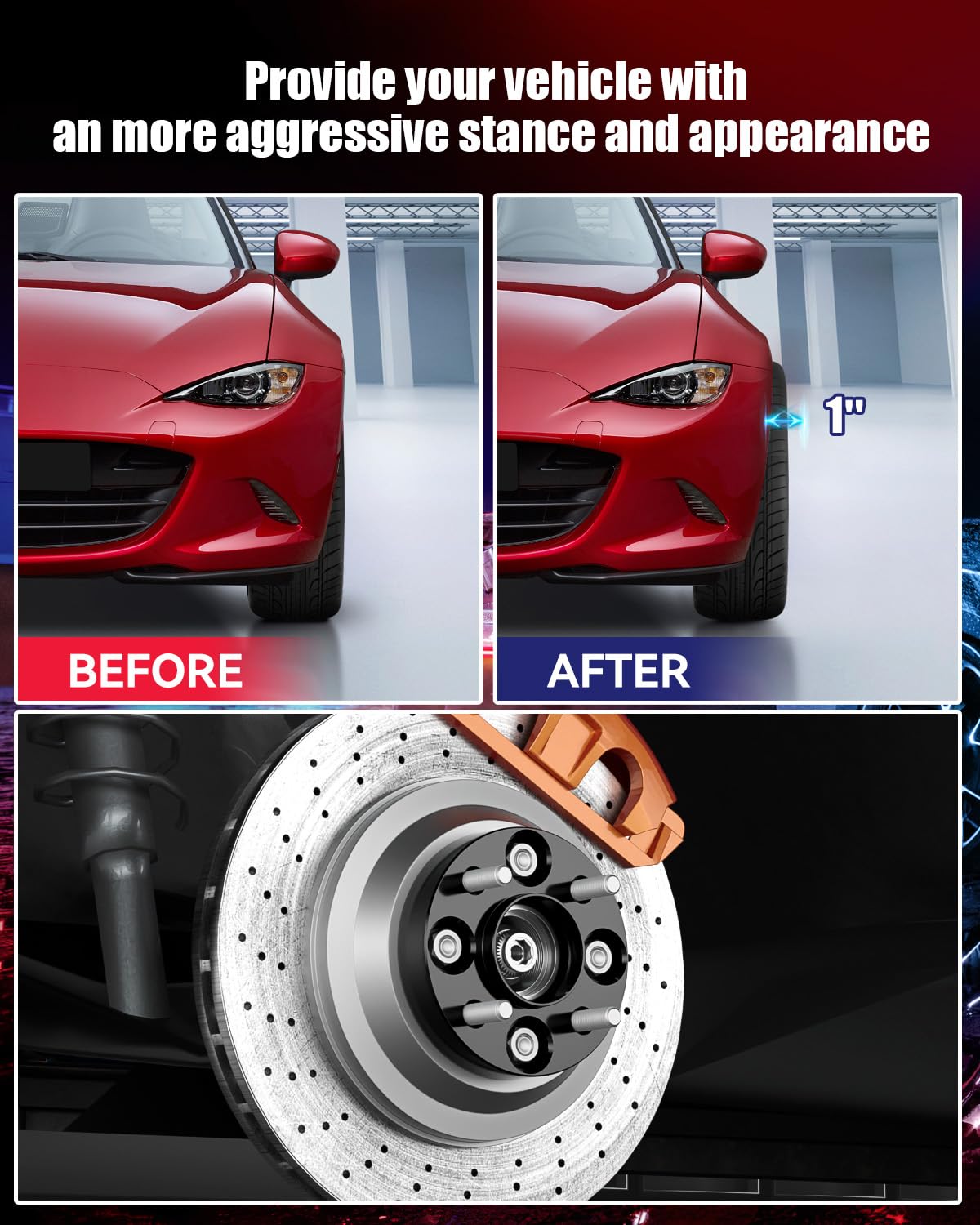 1 Inch 4x100mm Hub Centric Wheel Spacers for 1989-2005 & 2016-2023 Mazda MX-5 Miata - 4 Lug Forged Aluminum Wheel Spacer with 12x1.5 Studs & 54.1mm Bore - Fits Toyota Corolla, Celica, Yaris, Tercel - Perfect for Performance Upgrades & Custom Wheel Fitment