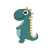 Green Dinosaur Iron-On Patches for Jackets, Backpacks & DIY Crafts - Cute Dino Embroidered Badges for Kids & Adults