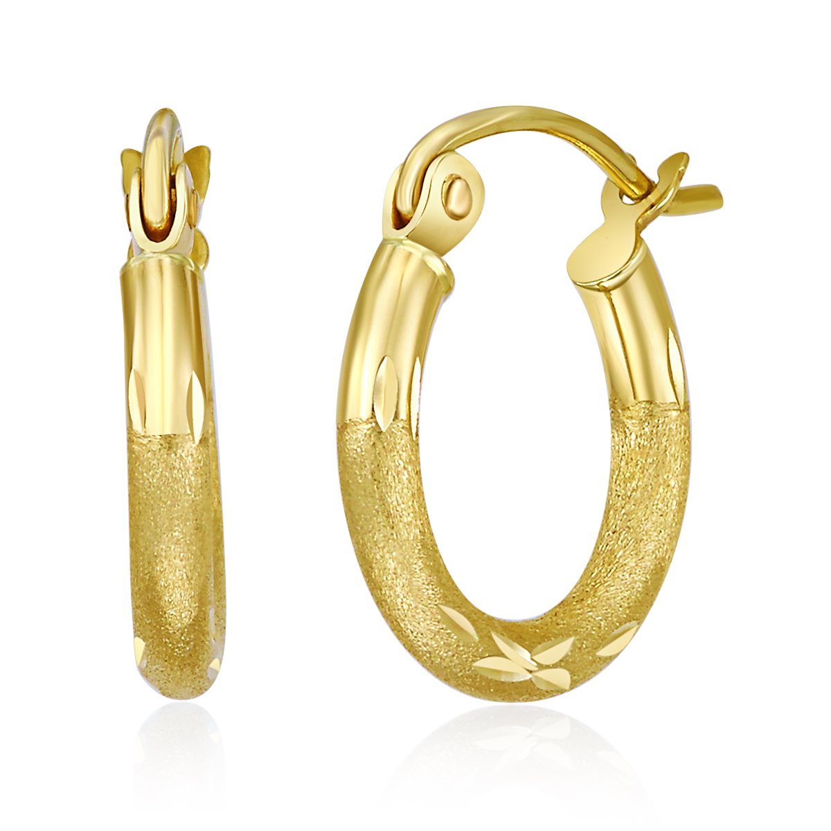 14K Yellow Gold 2mm Thin Endless Hoop Earrings for Women - 10 Sizes (14mm-30mm) | Minimalist Everyday Jewelry, Gift for Her, Wedding & Party Accessories