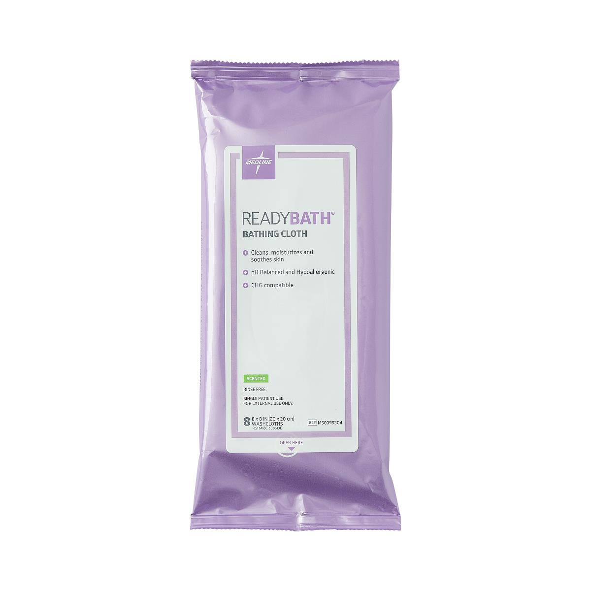 ReadyBath Total Body Cleansing Washcloths - Standard Weight, Soft & Absorbent Bath Towels for Adults & Seniors - Ideal for Bathing, Showering & Personal Hygiene Care