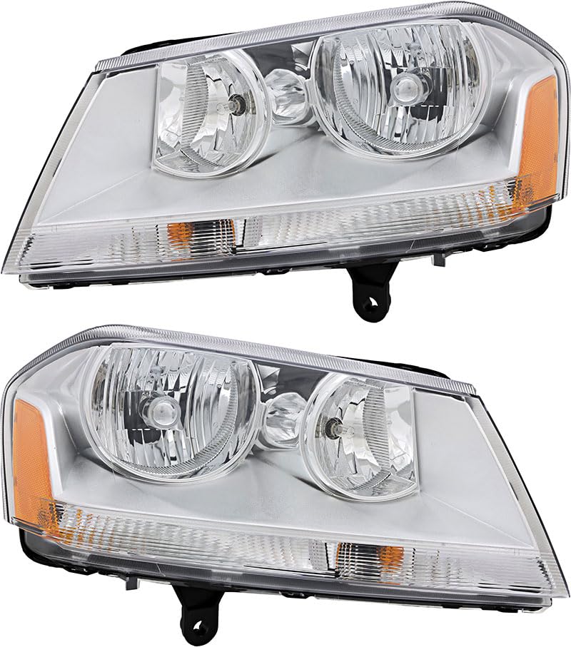 Dodge Avenger Headlights Replacement Set - Halogen Lamps for Driver & Passenger Side (2008-2014 Models) - Perfect for Night Driving & Enhanced Visibility