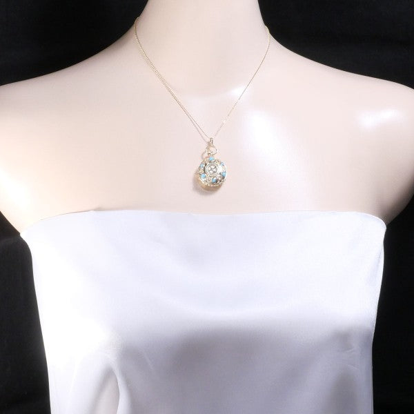 10K Yellow Gold Turquoise Necklace for Women - Handmade Dainty Pendant Jewelry Gift for Birthday, Anniversary & Valentine's Day | Boho Chic & Everyday Wear