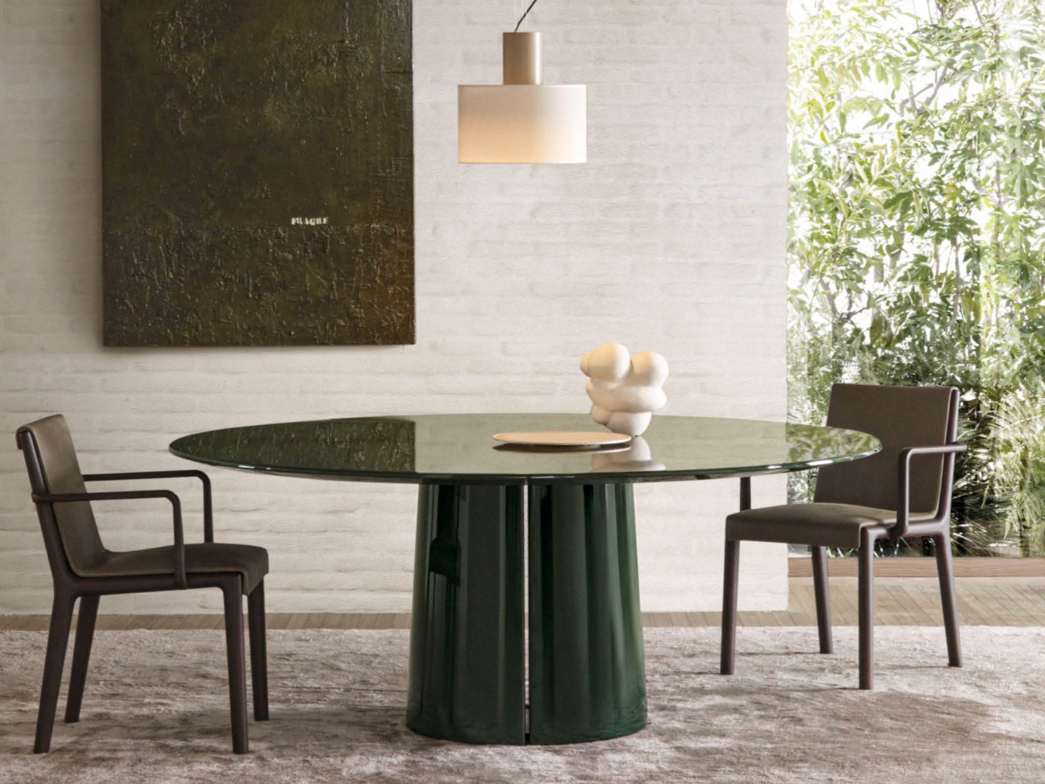 Mateo Round Dining Table - Modern Wooden Kitchen Table for 4-6 People | Perfect for Small Spaces, Breakfast Nook & Cozy Family Meals
