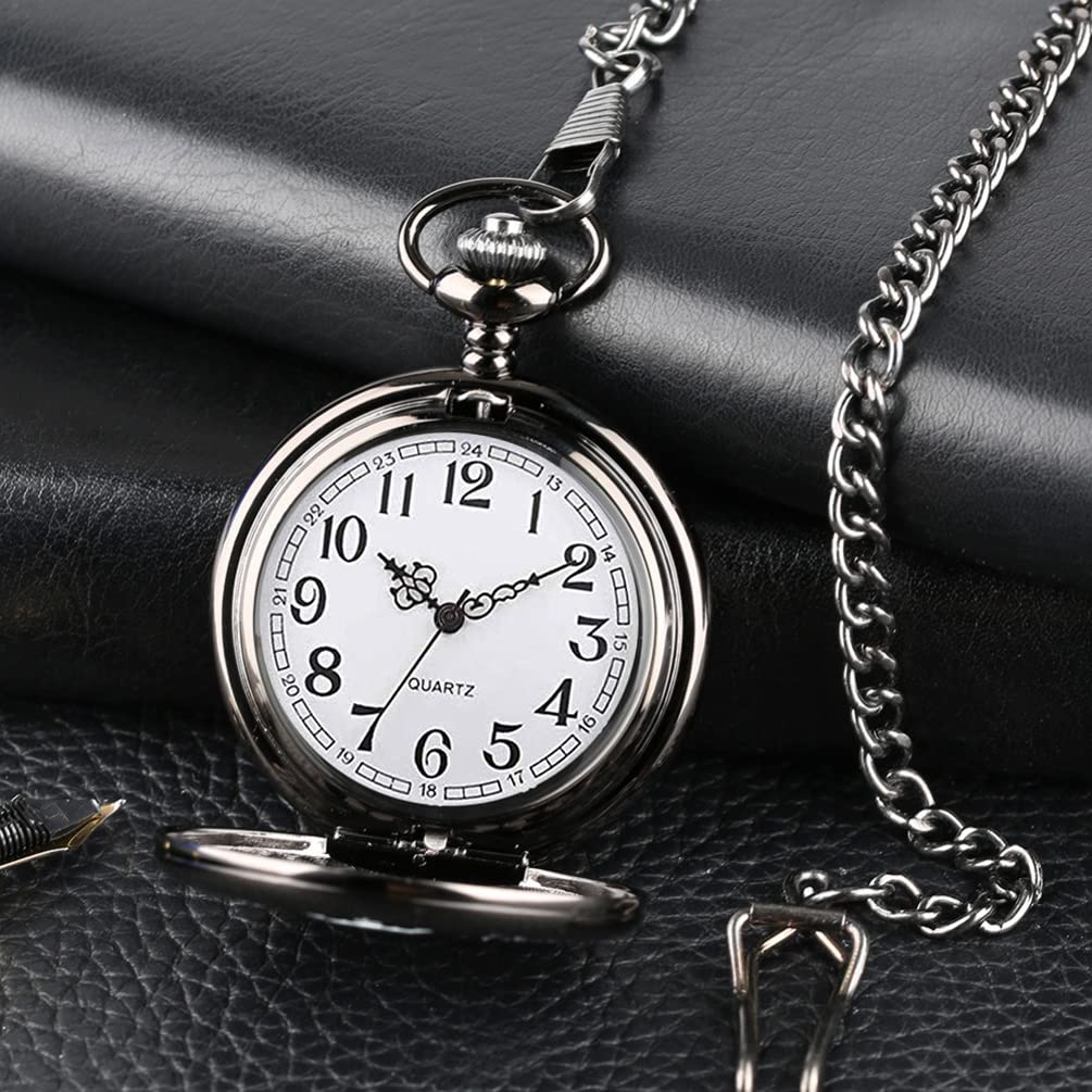 Military Challenge Coin Pocket Watch for Veterans - Best Veterans Day Gift Idea for Men & Women - Perfect for Retirement, Appreciation & Special Occasions