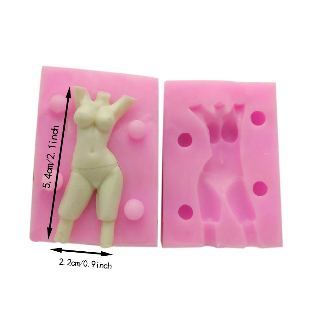 Sexy Lady 3D Silicone Body Mold for Fondant Chocolate Biscuit Decorating - DIY Cake Baking Tools, Sugar Craft, Ice Mould, Aromatherapy Plaster & Clay Art Supplies