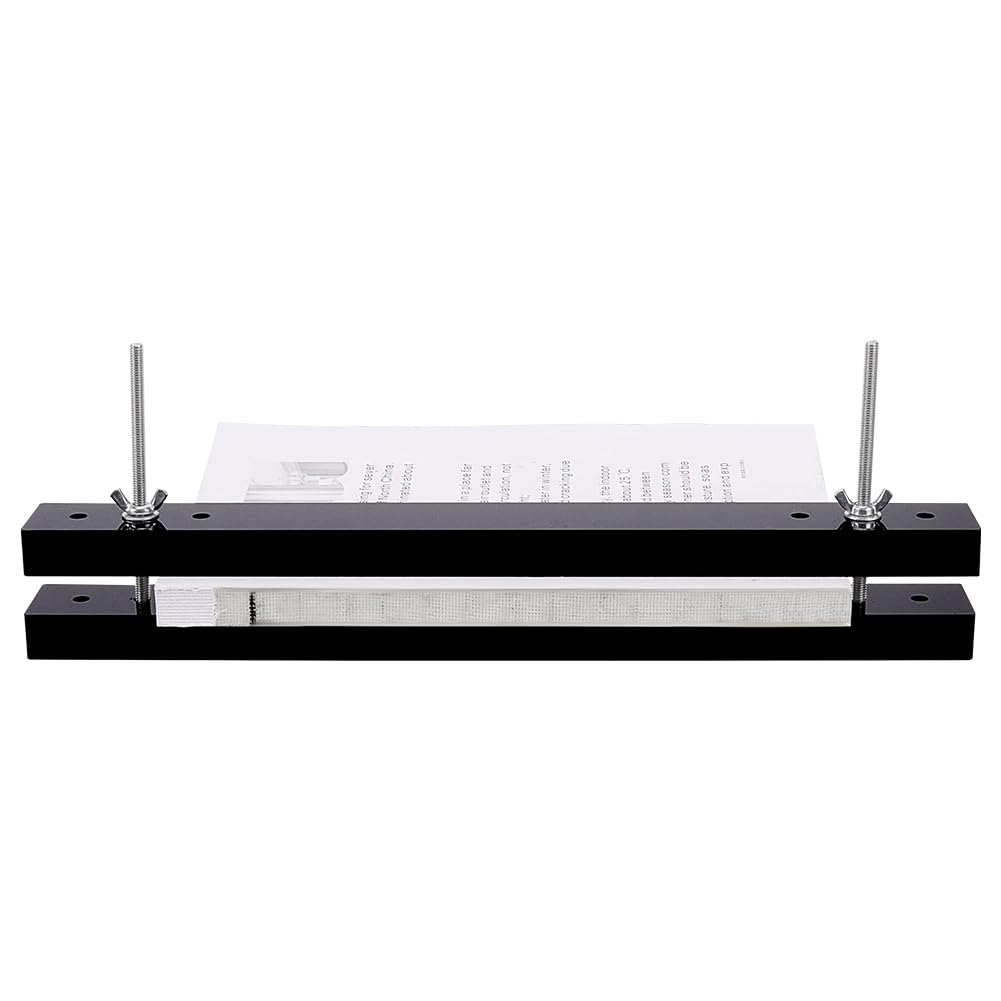 BENECREAT 15x1.5 Inch Black Acrylic Book Binding Press Machine - Flat Paper Press for DIY Bookbinding, Home, School & Office Use - Perfect for Crafting, Scrapbooking & Photo Album Making