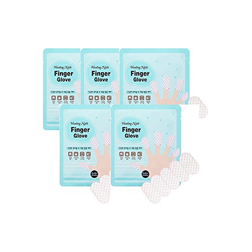 Holika Holika Healing Nails Finger Gloves (Pack of 5) - Moisturizing Hand Care for Dry Skin - Perfect for Night Treatment, Spa & Home Use