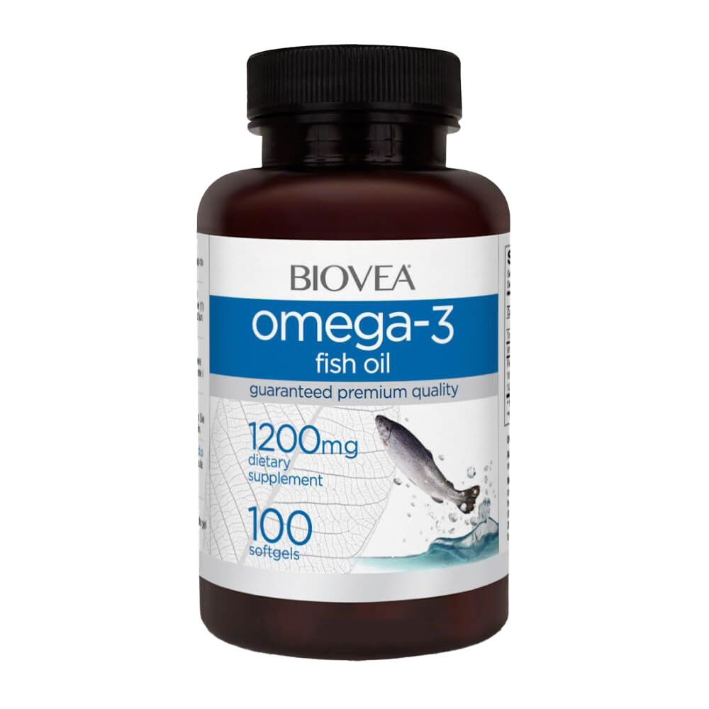 Biovea Omega 3 Fish Oil 1200mg - 100 Softgels for Heart, Brain & Joint Health - Supports Cardiovascular Function & Cognitive Performance - Perfect for Daily Wellness Routine