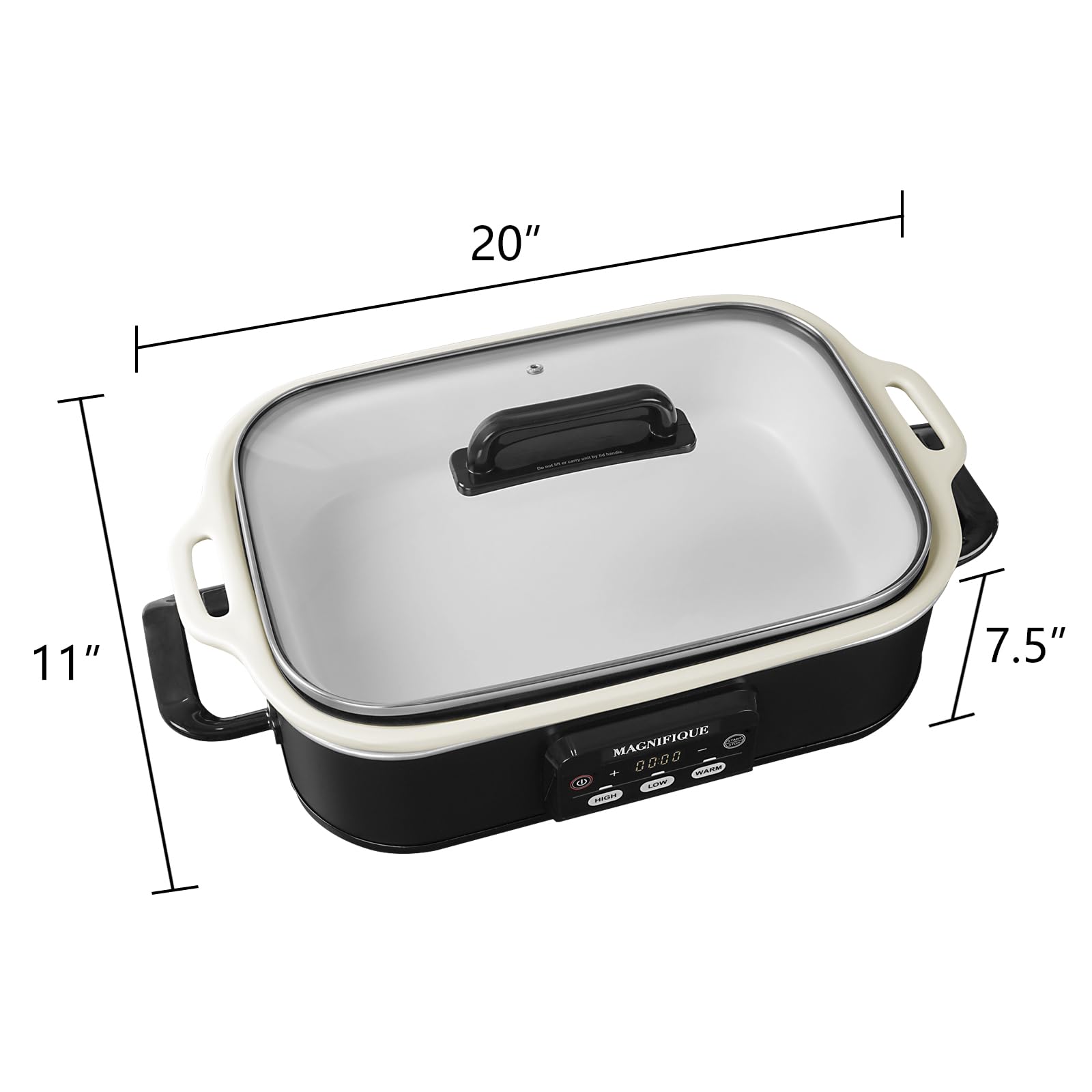 HOMECOOKIN 4 Quart Programmable Slow Cooker with Ceramic Baking Dish - Family Dinner Essential, Oven-Safe Casserole Cooker for Lasagna, Roasts, Stews & Meal Prep | Perfect for Weeknight Dinners, Potlucks & Holiday Cooking