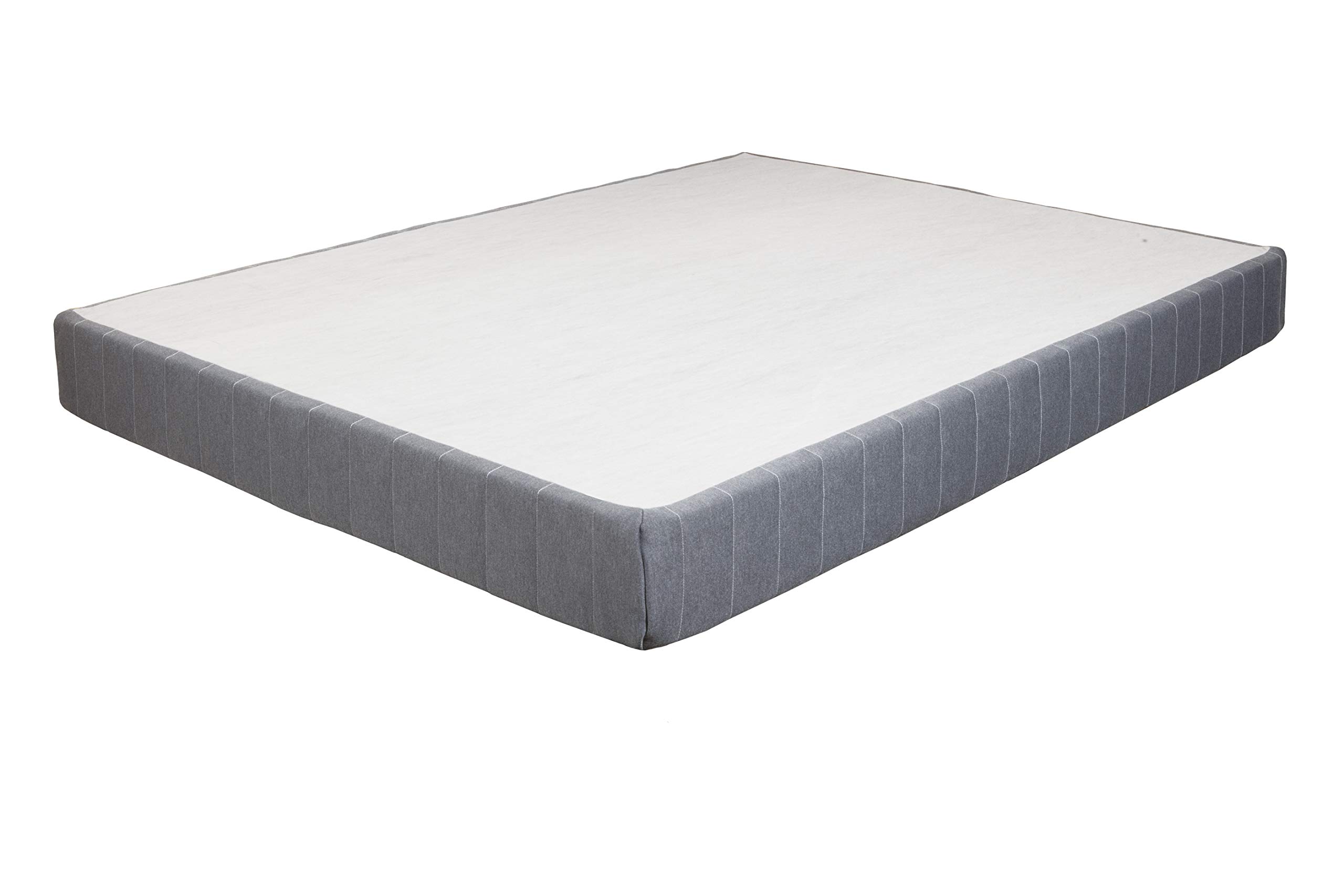 Hollywood Bed Frame with Reinforced Base Platform - Queen Size, Gray - Sturdy Metal Frame for Modern Bedrooms & Guest Rooms
