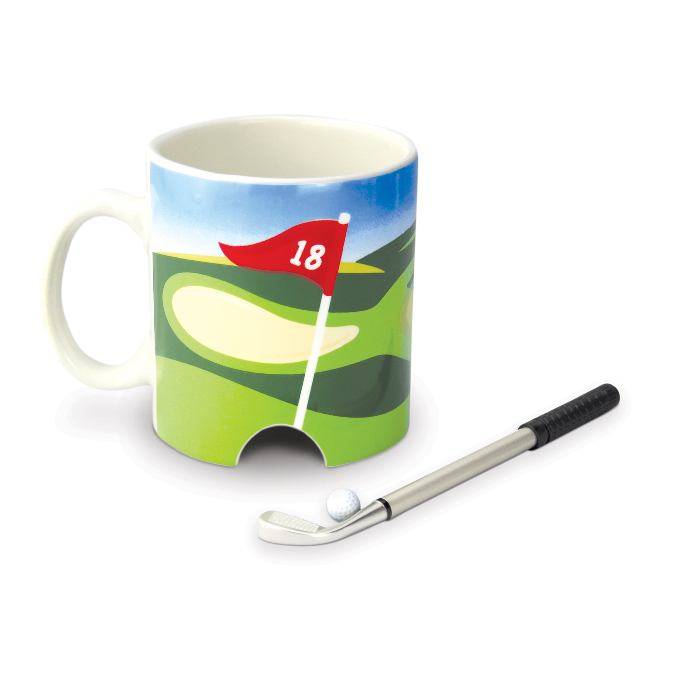 Winkee Insulated Golf Travel Mug - Leak Proof Stainless Steel Coffee Tumbler for Hot & Cold Drinks - Perfect for Golf Courses, Office, Commuting & Outdoor Activities