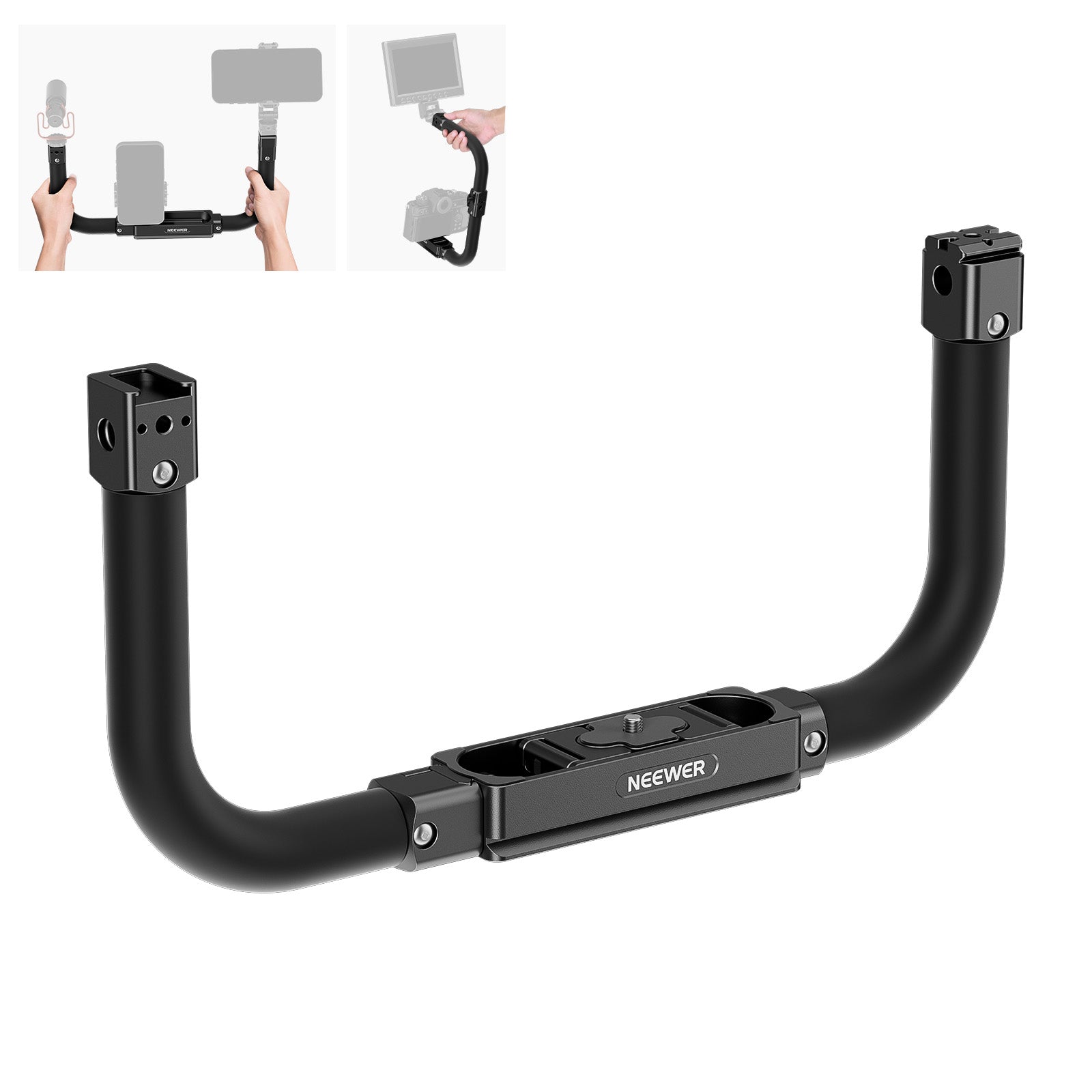 NEEWER CA106 U-Shaped Metal Stabilizer Rig for DSLR Cameras - Professional Video Stabilization for Smooth Filming, Vlogging, and Live Streaming