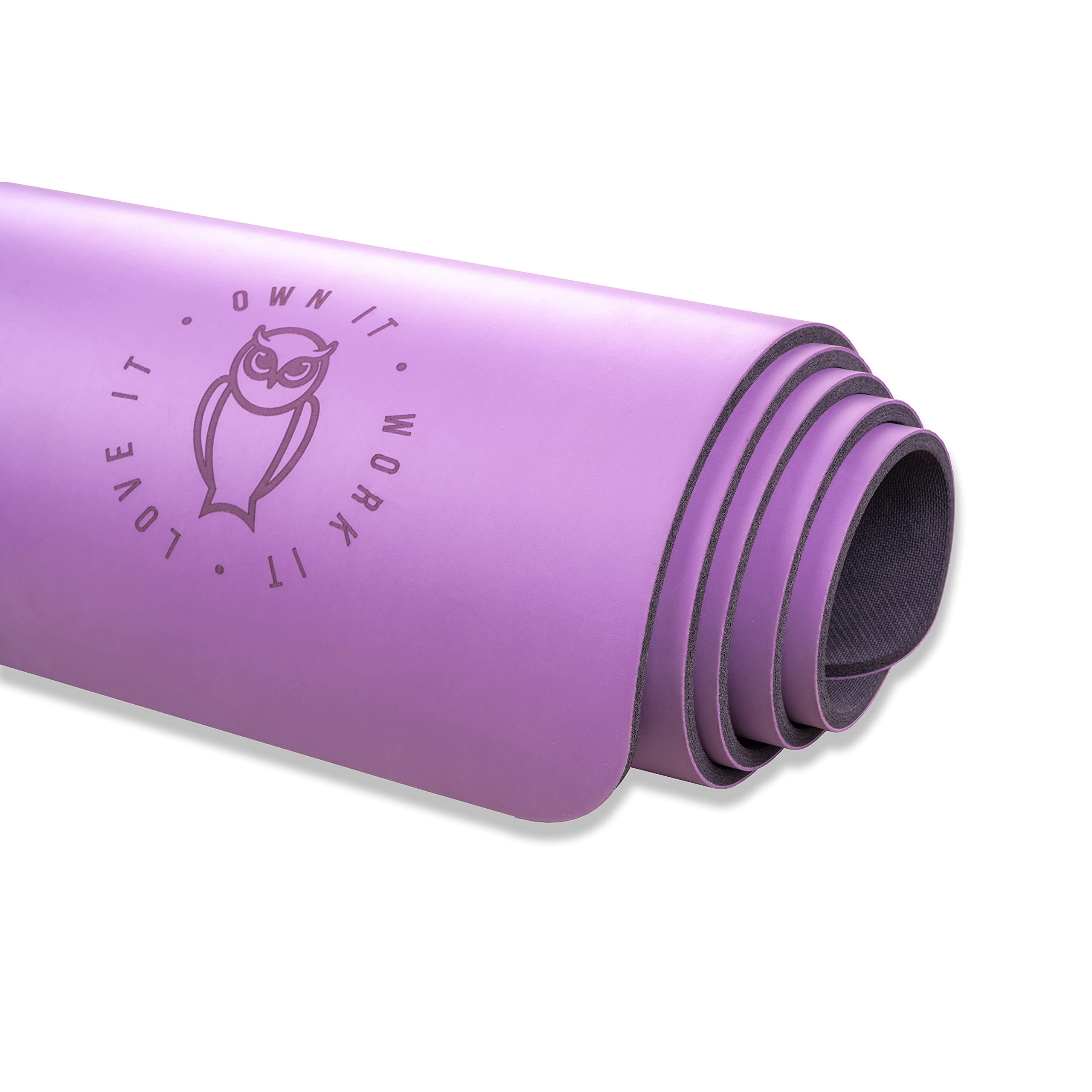 Premium 6mm Extra Thick Yoga Mat for Fitness, Pilates & Home Workouts - Eco-Friendly Natural Rubber with Non-Slip Grip, Superior Cushioning for Stability & Comfort - Includes 2 Carry Straps | Ideal for Yoga Studios, Gym Sessions & Apartment Exercises